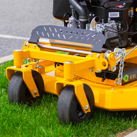 Wright Stander Intensity riding mower controls close-up