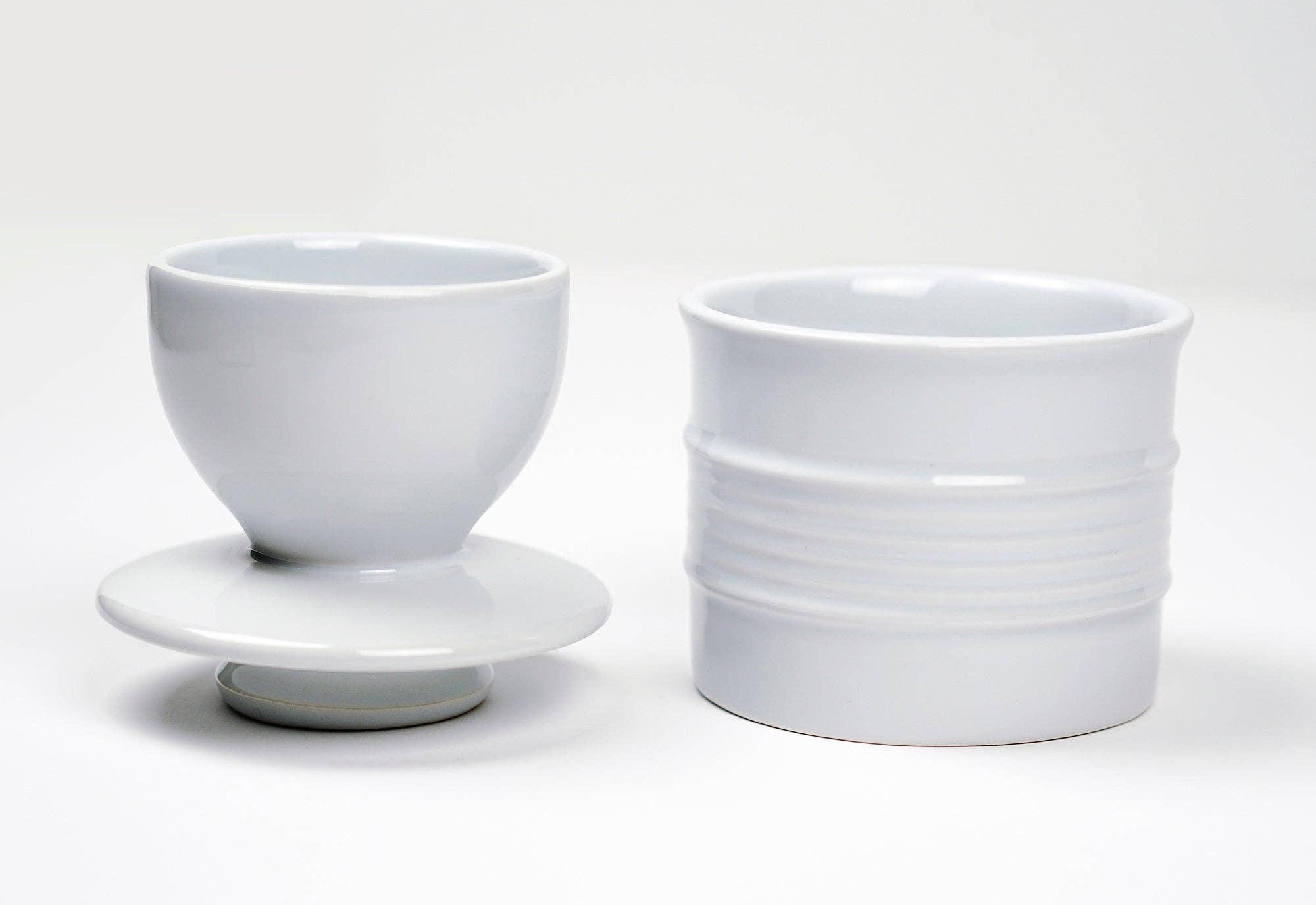 Stoneware Butter Pot - White
