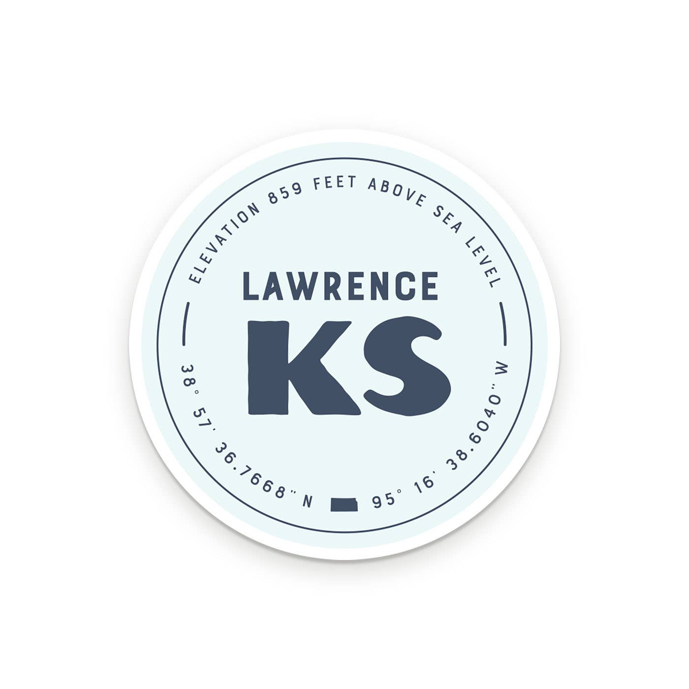 Custom City geotag vinyl sticker with location pin design