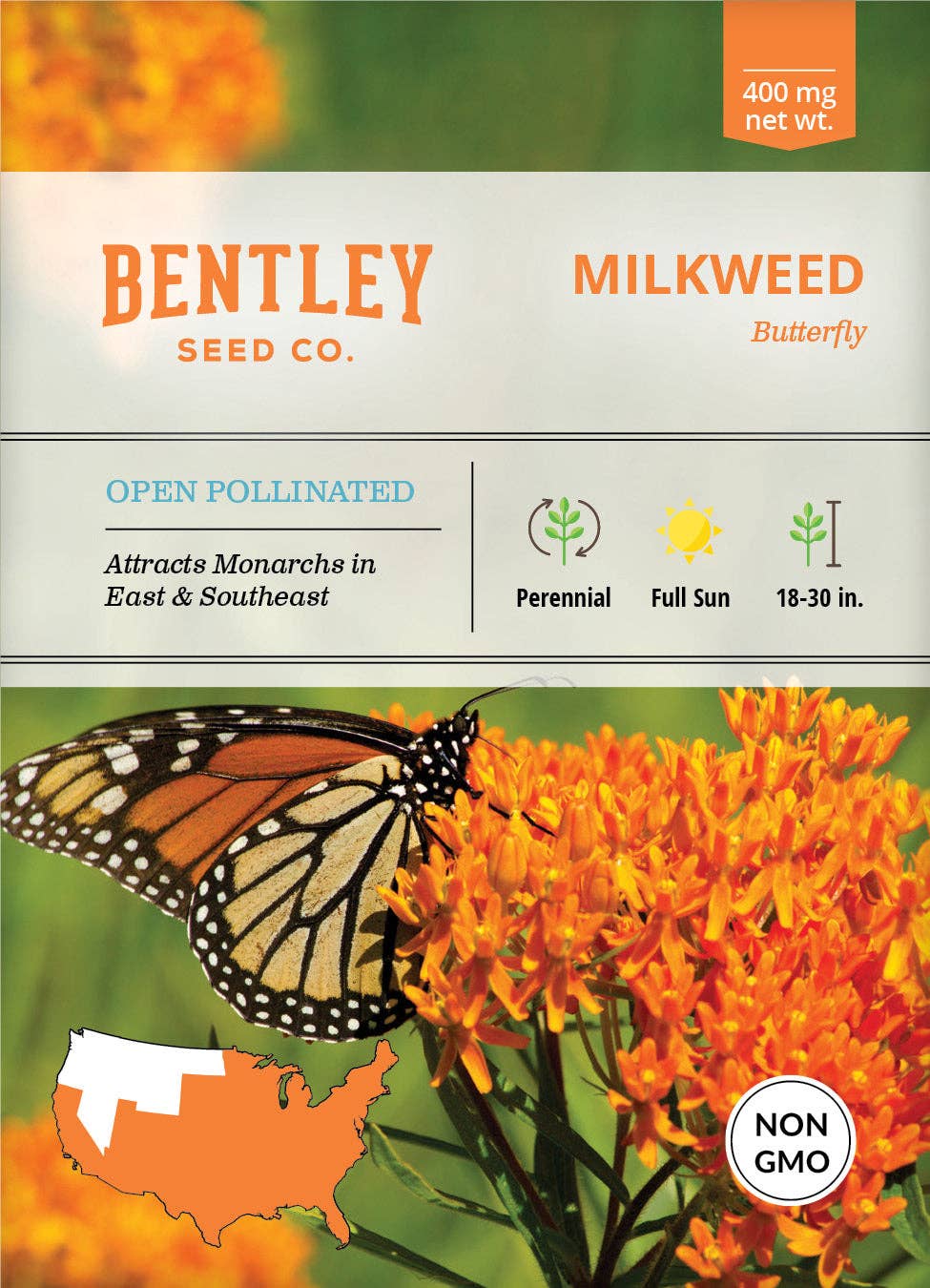 Brim Seed Co. Butterfly Milkweed seed packet front