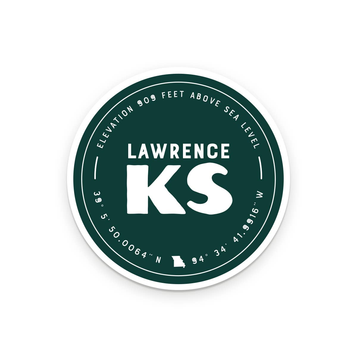 Custom City Geotag Sticker design variation