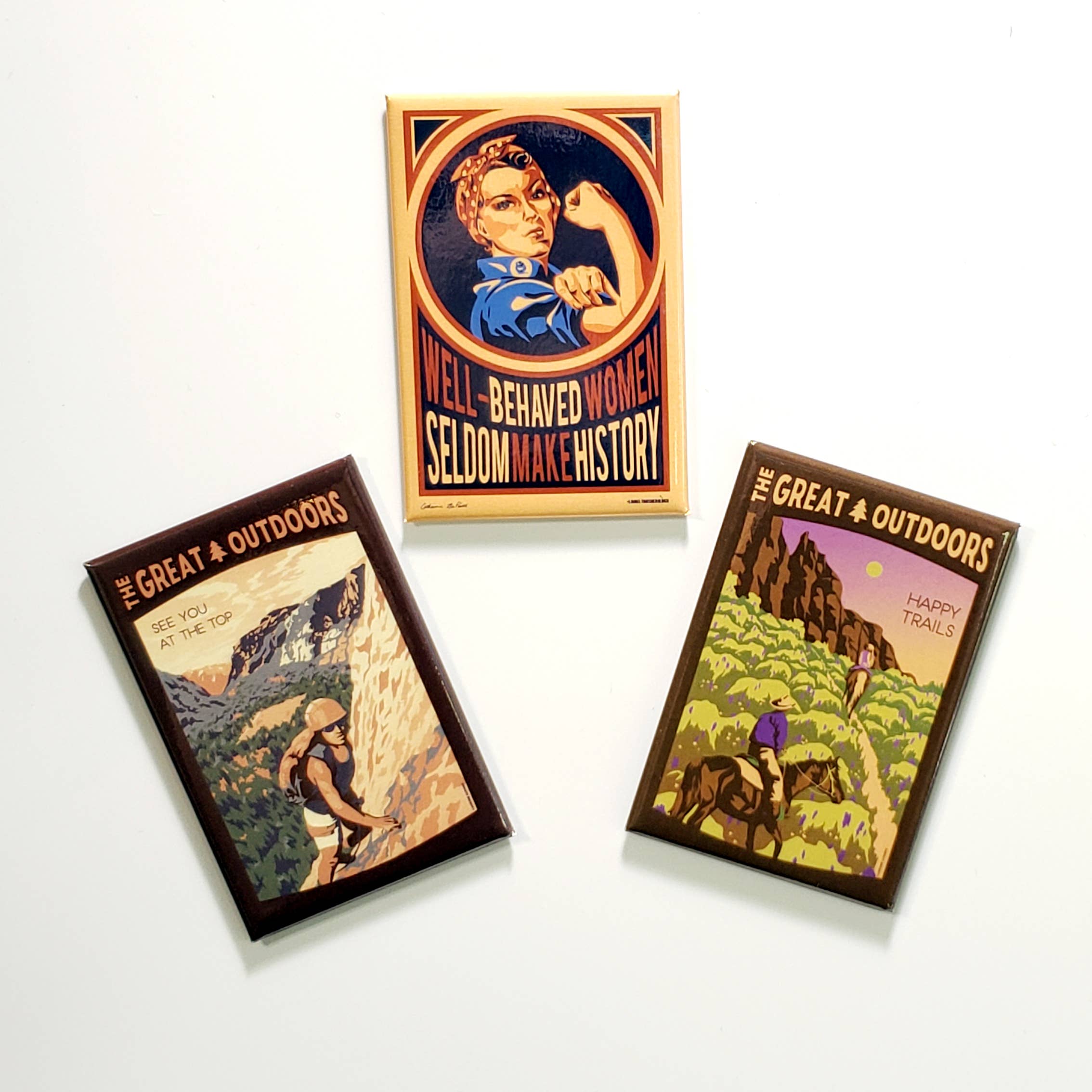 Horseback Riding Retro Magnet | Great Outdoors Souvenir Gift