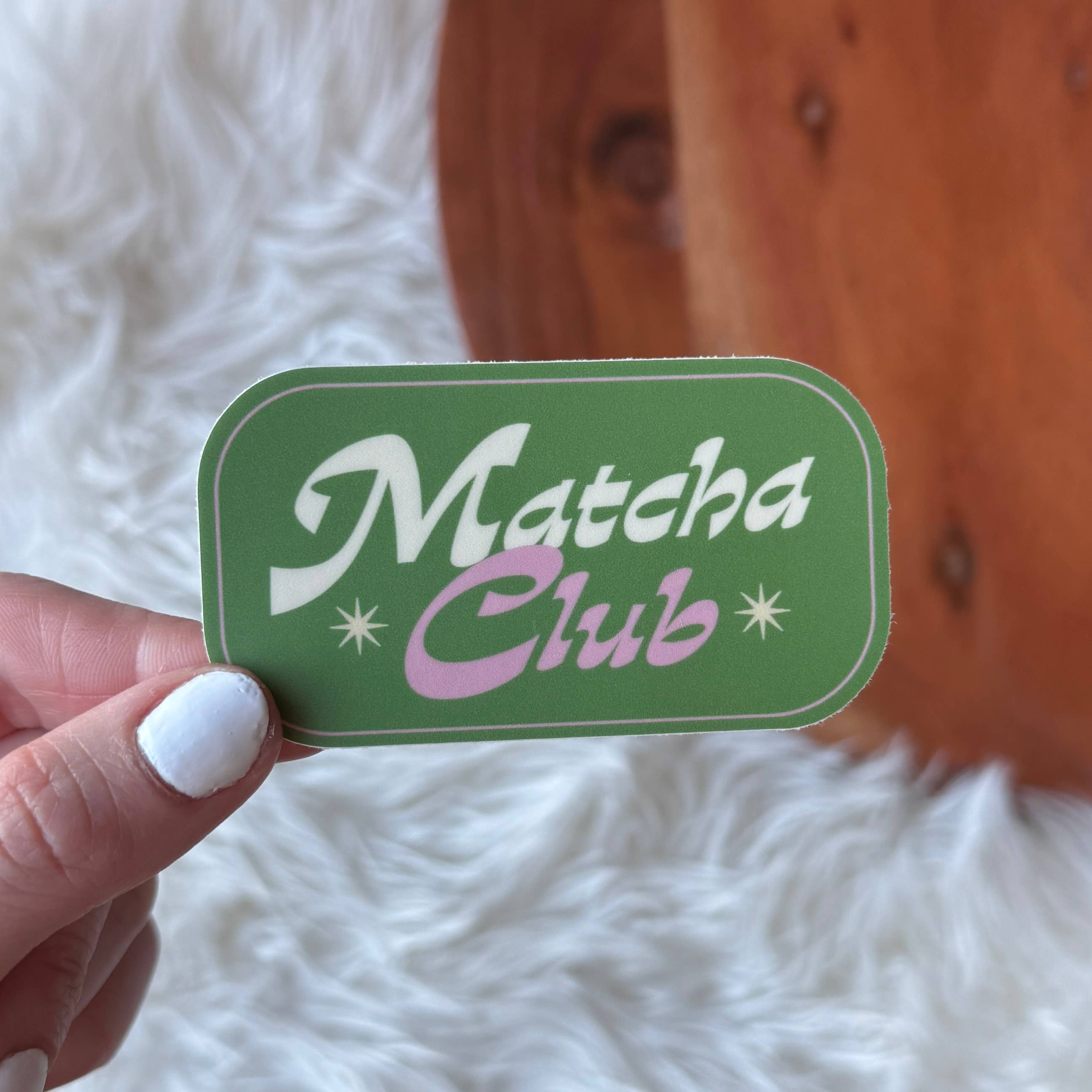 Matcha Club green tea themed sticker