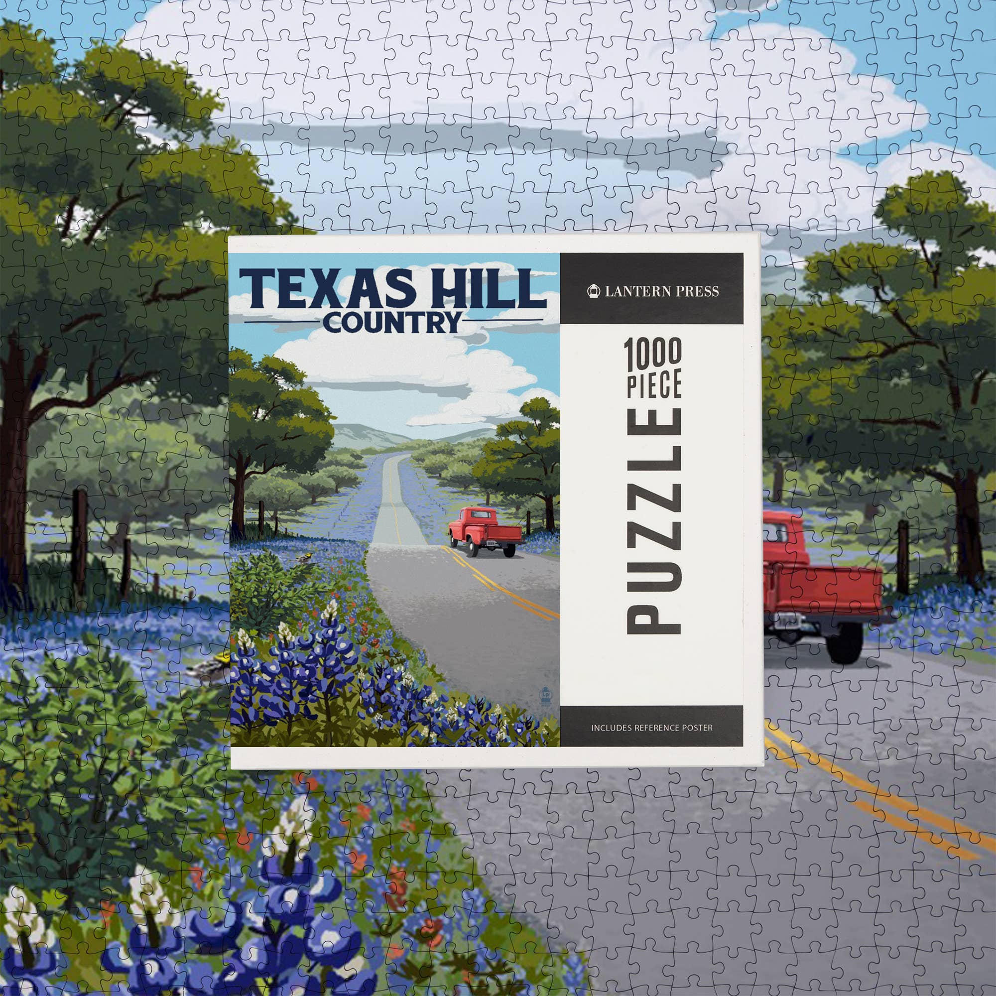 1000 PIECE PUZZLE Texas Hill Country, Texas, Bluebonnets