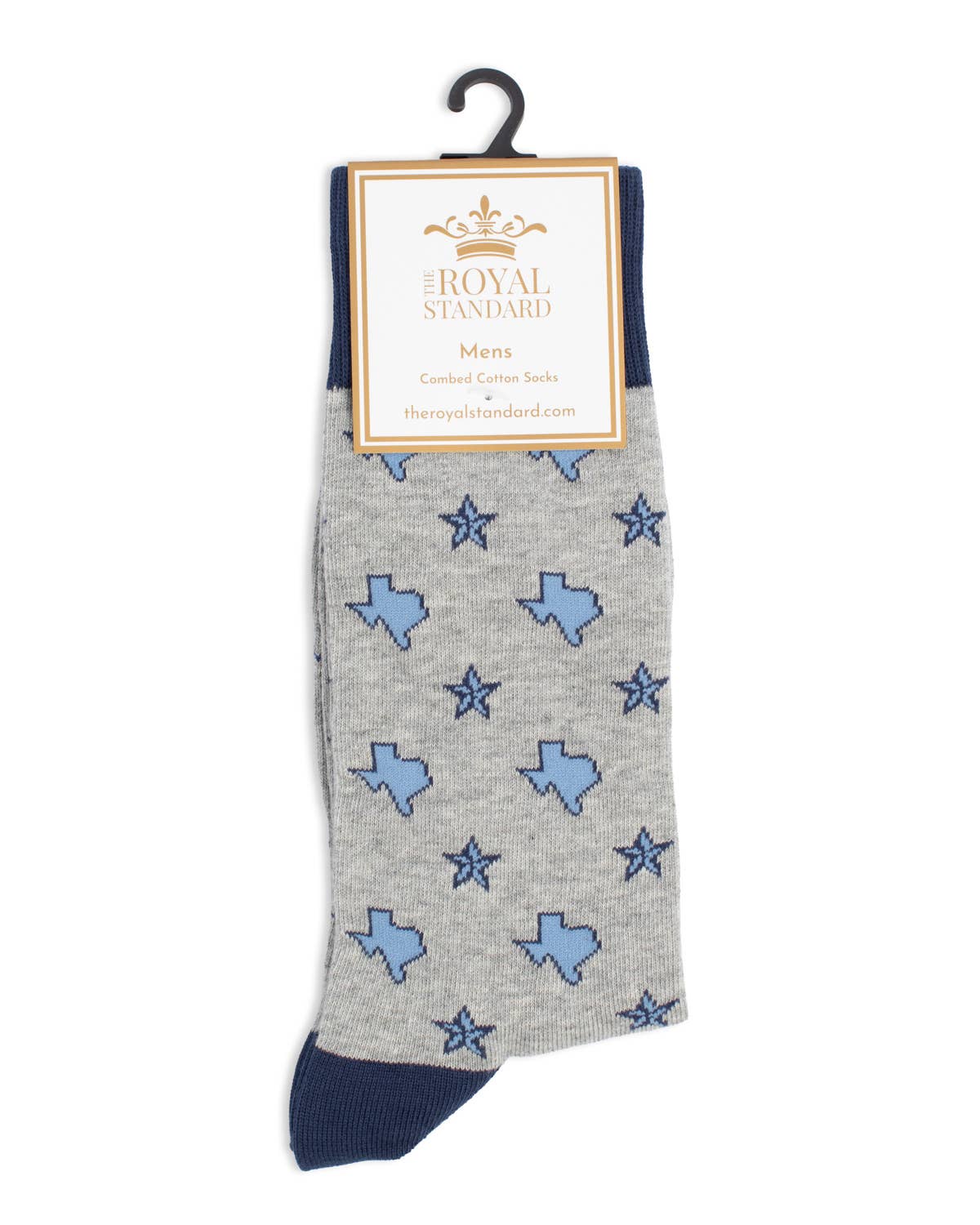 Men's Texas Star Socks Gray/Blue One Size
