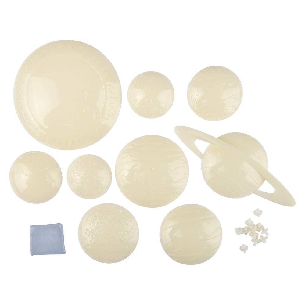 3D Solar System kit contents and planet pieces