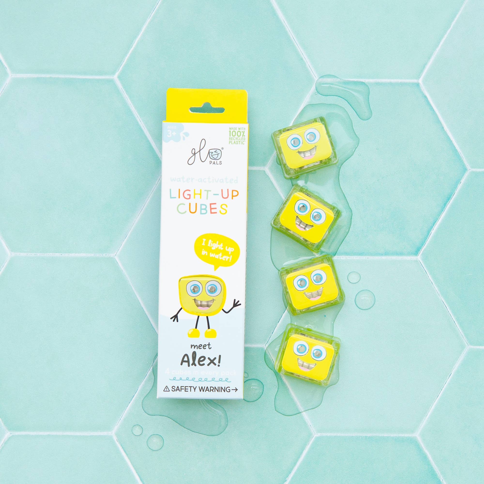 Glo Pals Alex Light-Up Cubes close-up detail