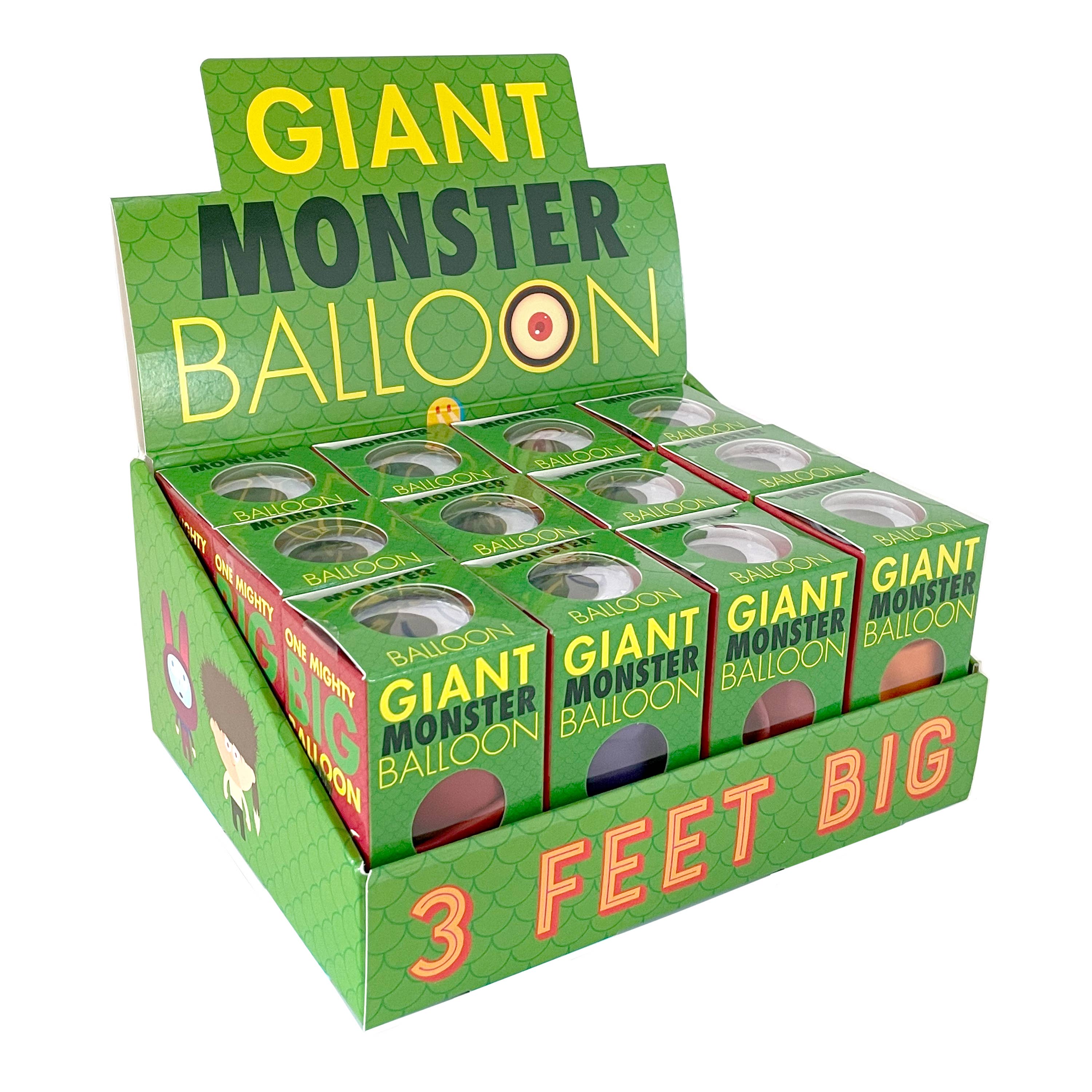 Monster Balloon inflated showing fun monster character