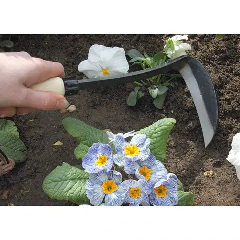 Carbon Steel Left Handed Razor Hoe handle detail