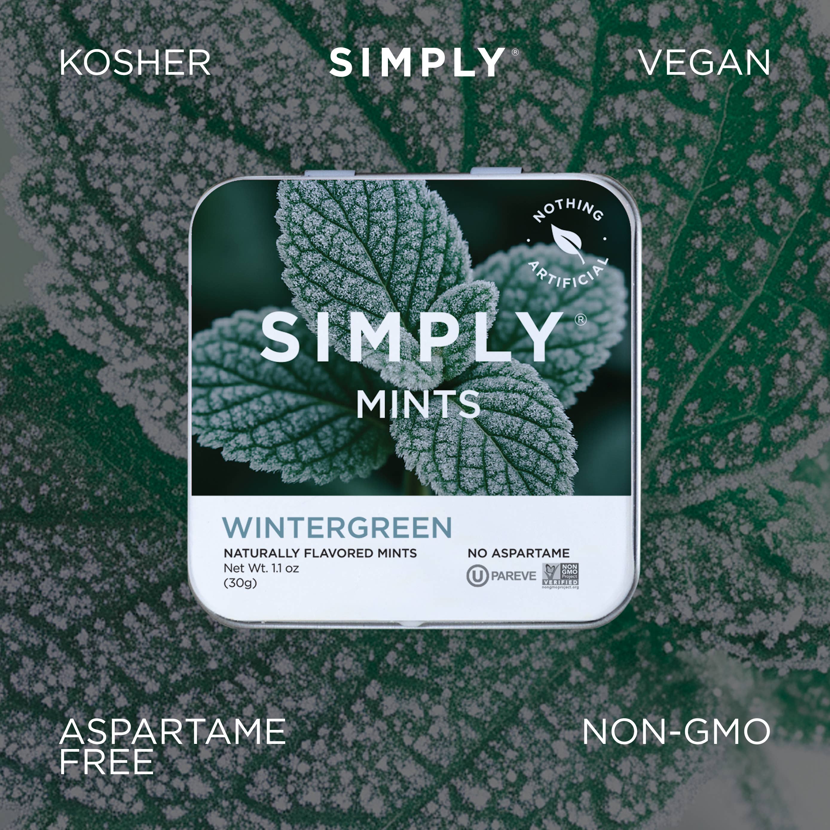 Simply Mints Wintergreen mints six pack
