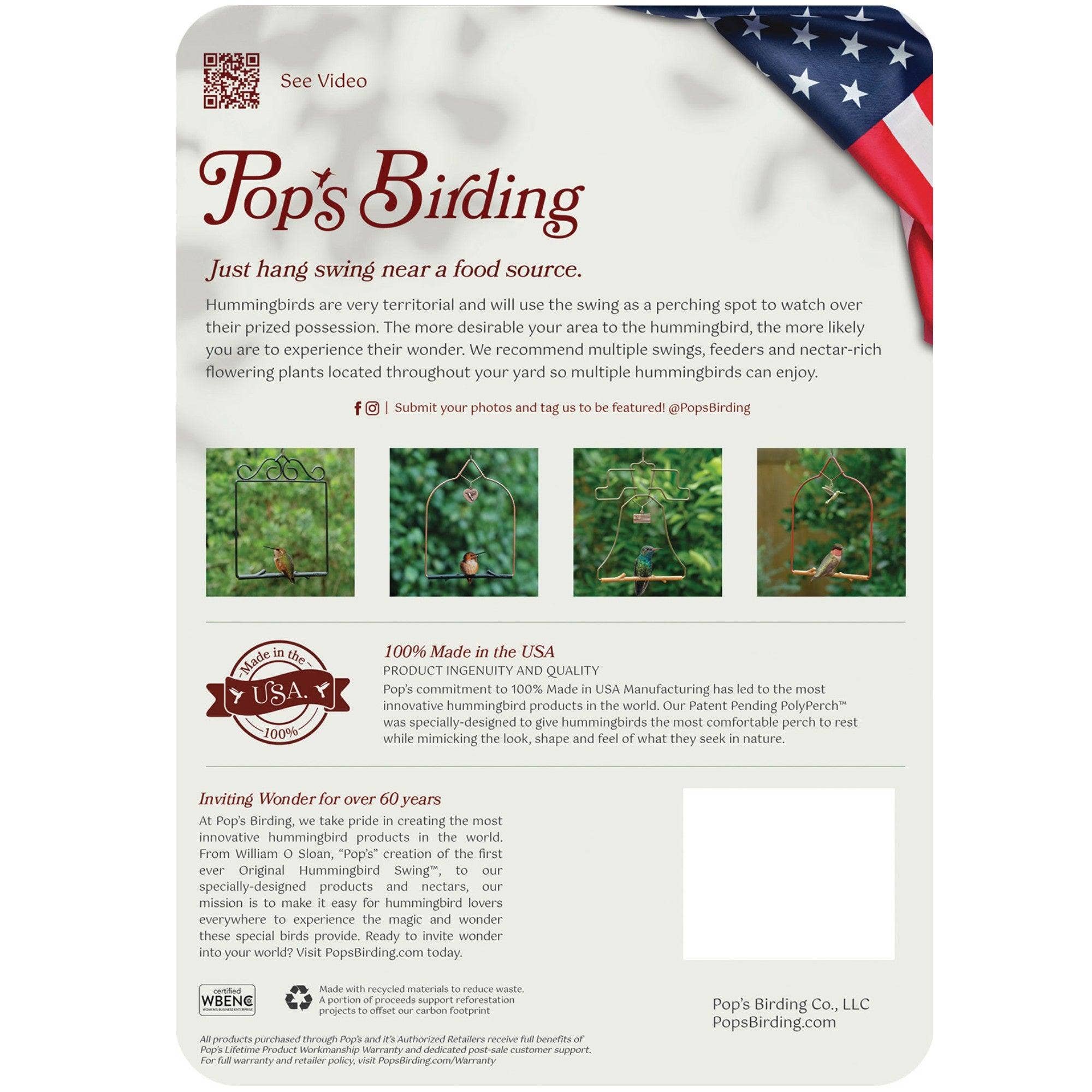 Hummingbird Swing, Craft White House