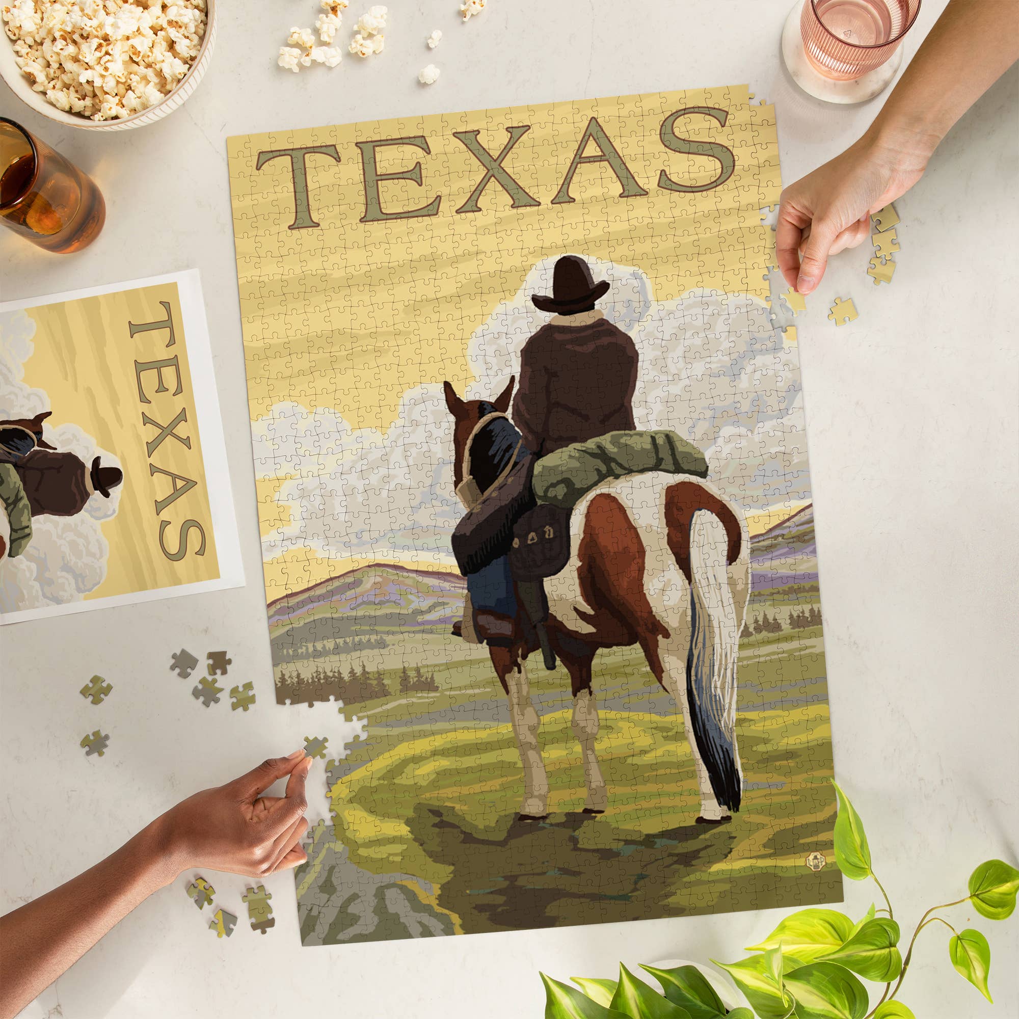 1000 PIECE PUZZLE Texas, Cowboy on Ridge