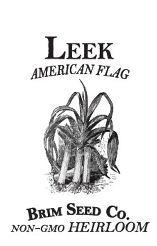 Brim Seed Co. American Flag Leek heirloom seed packet