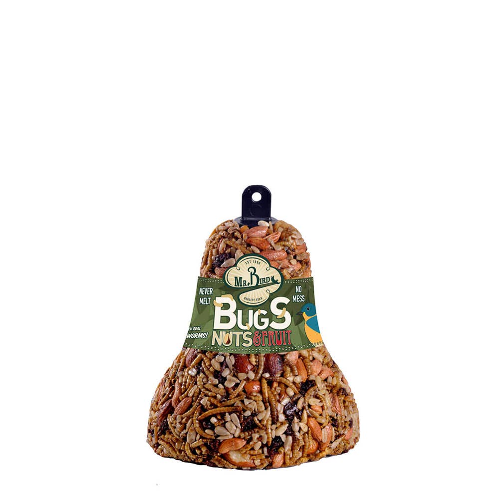Bugs Nuts and Fruit bell-shaped bird feed