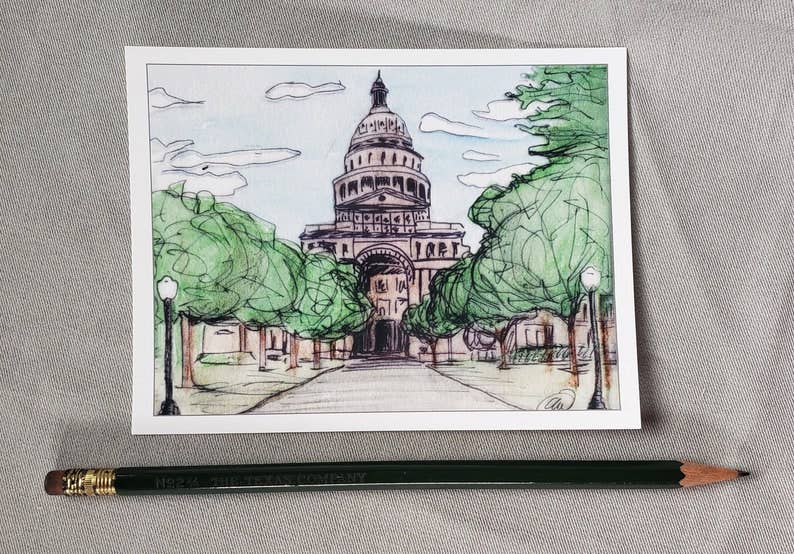 Austin Series postcards assorted Texas souvenir designs