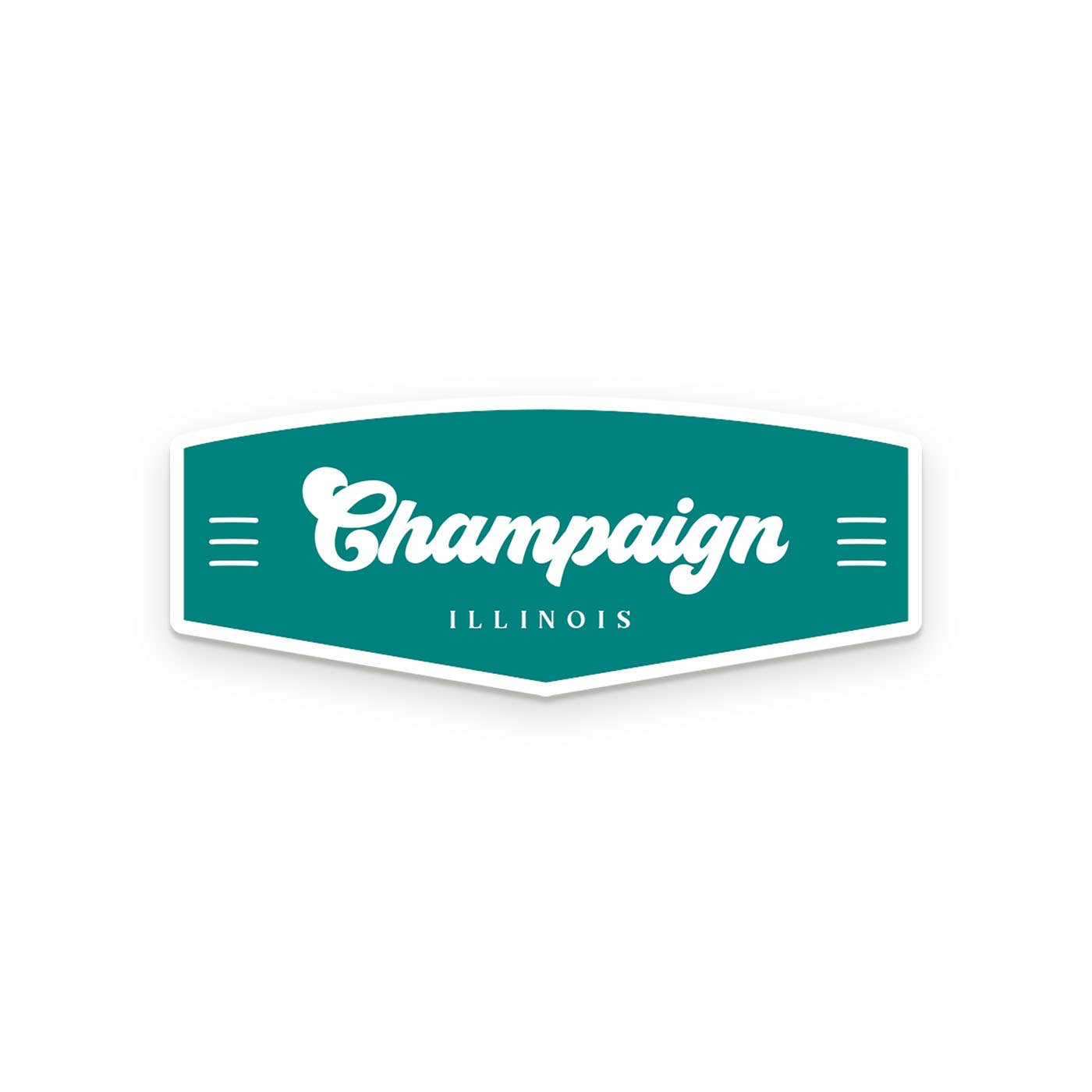 Custom City Retro Sticker applied to notebook