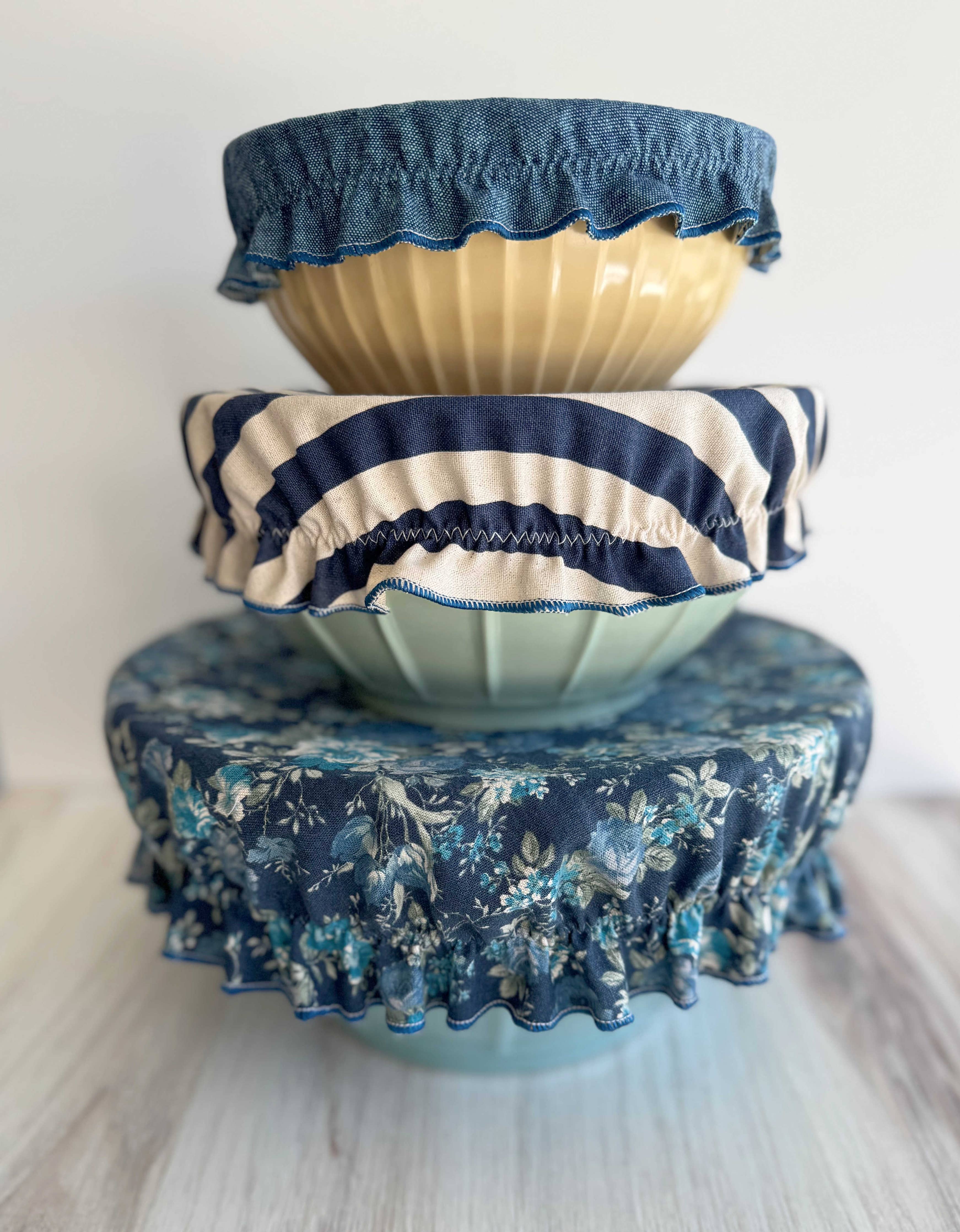 Blue Afternoon reusable bowl covers set of three