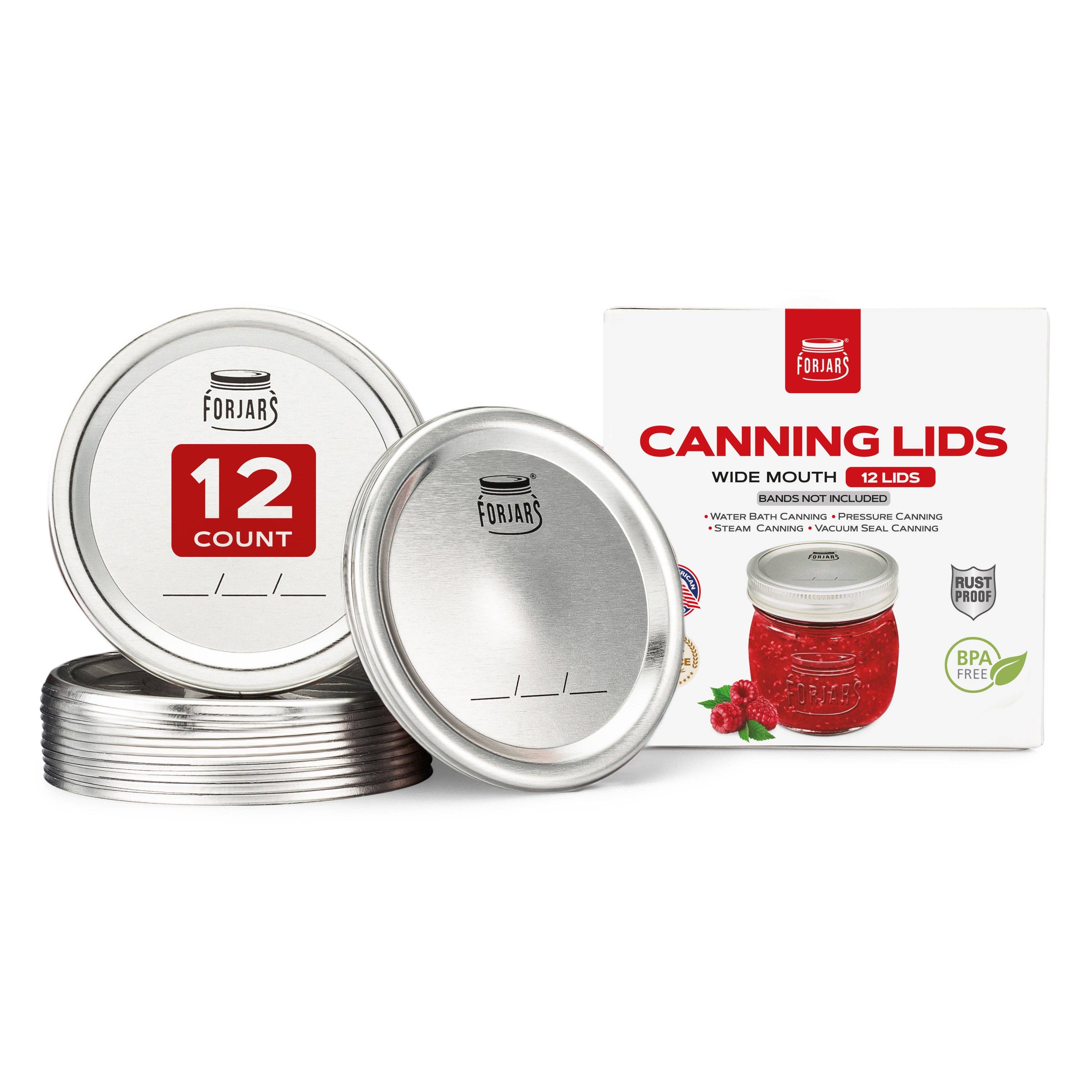 FORJARS® 12 Wide Mouth Canning Lids
