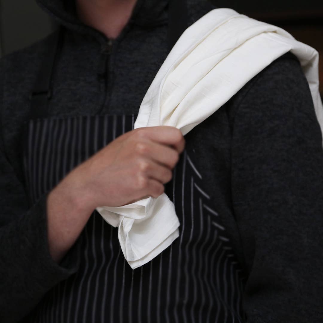 Jumbo organic flour sack towels in kitchen use