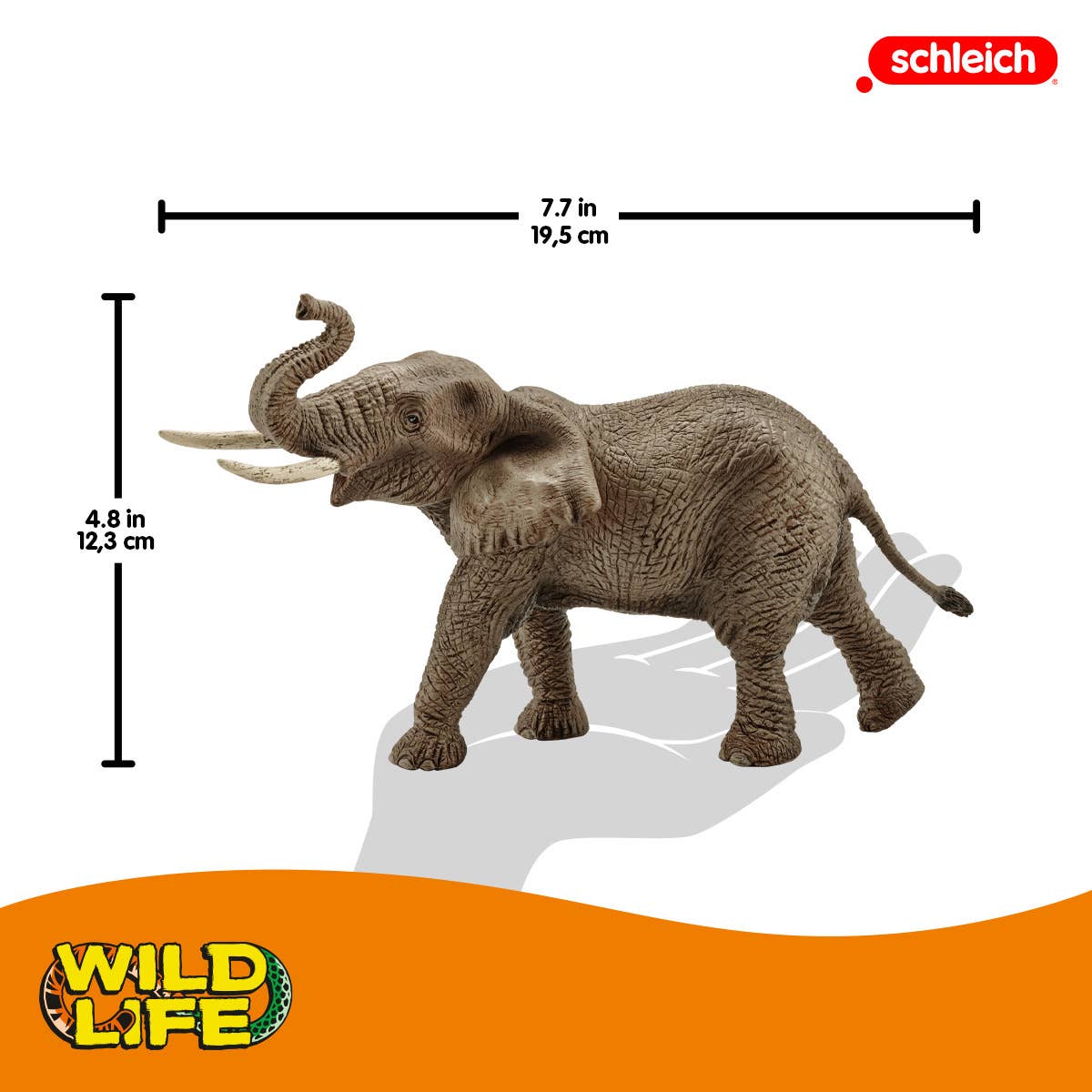 African Elephant, Male Safari Animal Toy