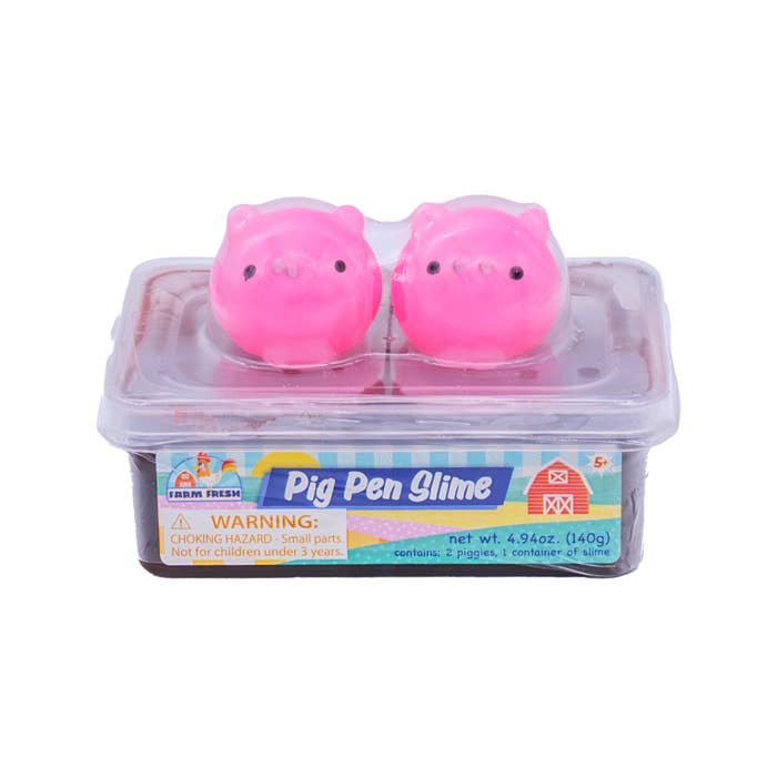 Farm Fresh Pig Pen Slime with pig figure