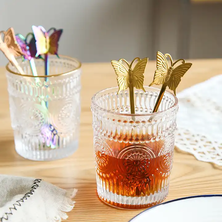 Butterfly spoon for tea coffee or dessert in 4 colors