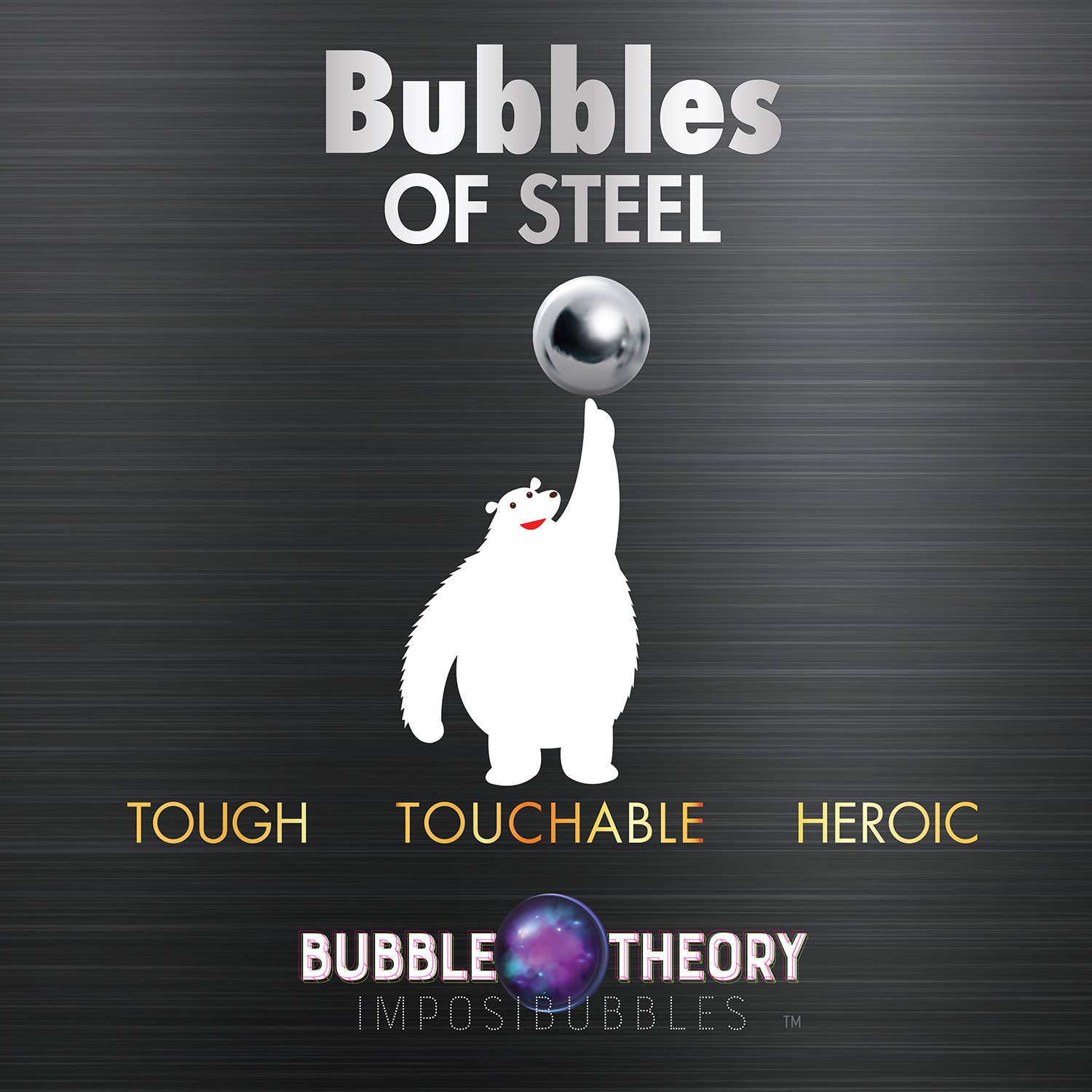 Bubbles of Steel touchable bubbles being held