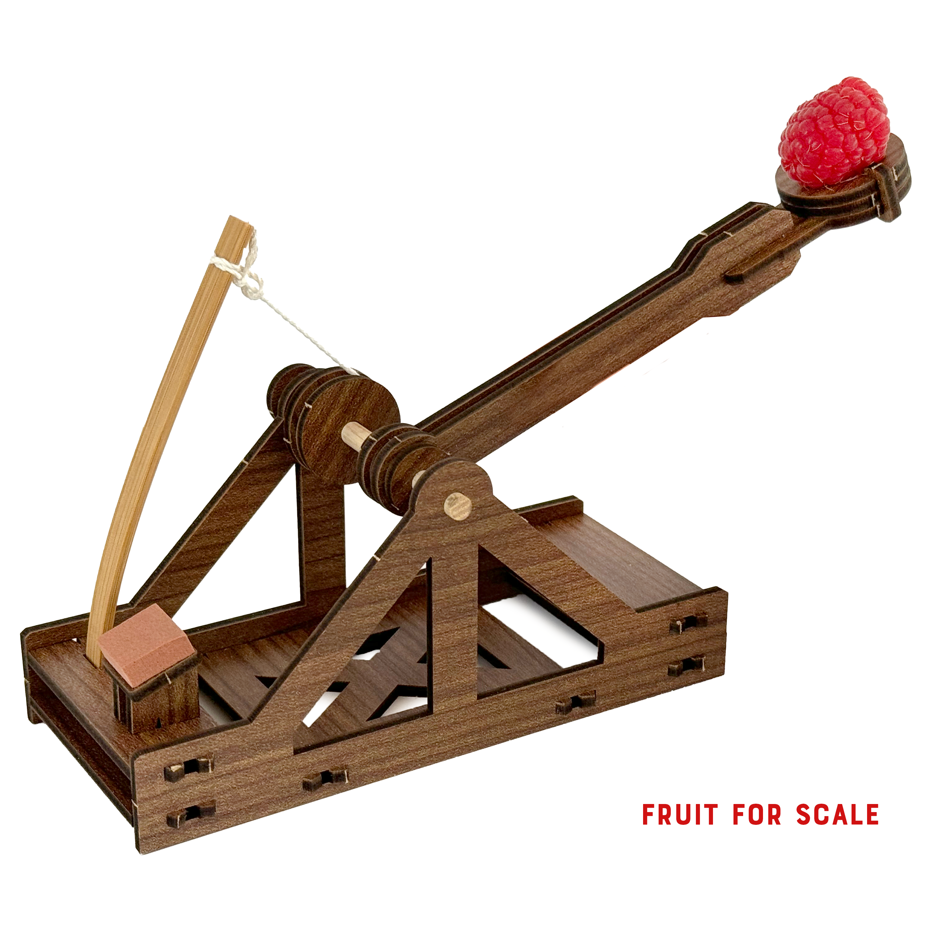 Mini Catapult wooden model kit assembled view