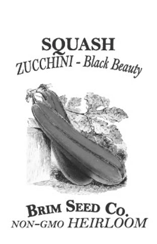 Brim Seed Co. - Black Beauty Zucchini Squash Heirloom Seed