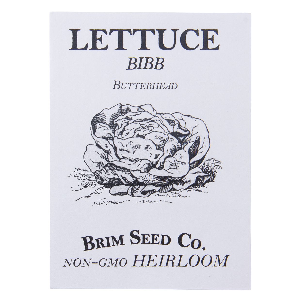 Brim Seed Co. Bibb Butterhead Lettuce heirloom seed packet