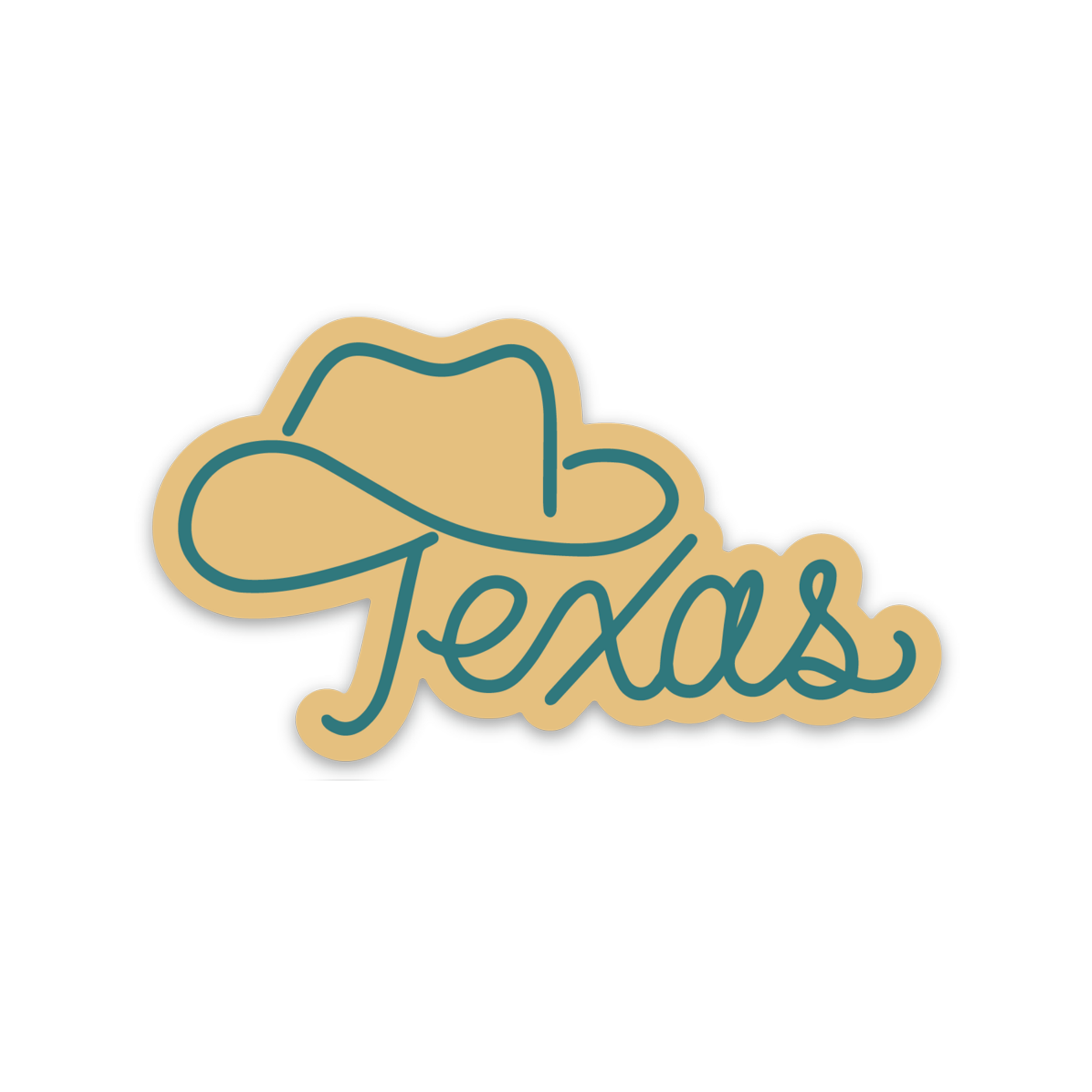 Texas cowboy hat sticker