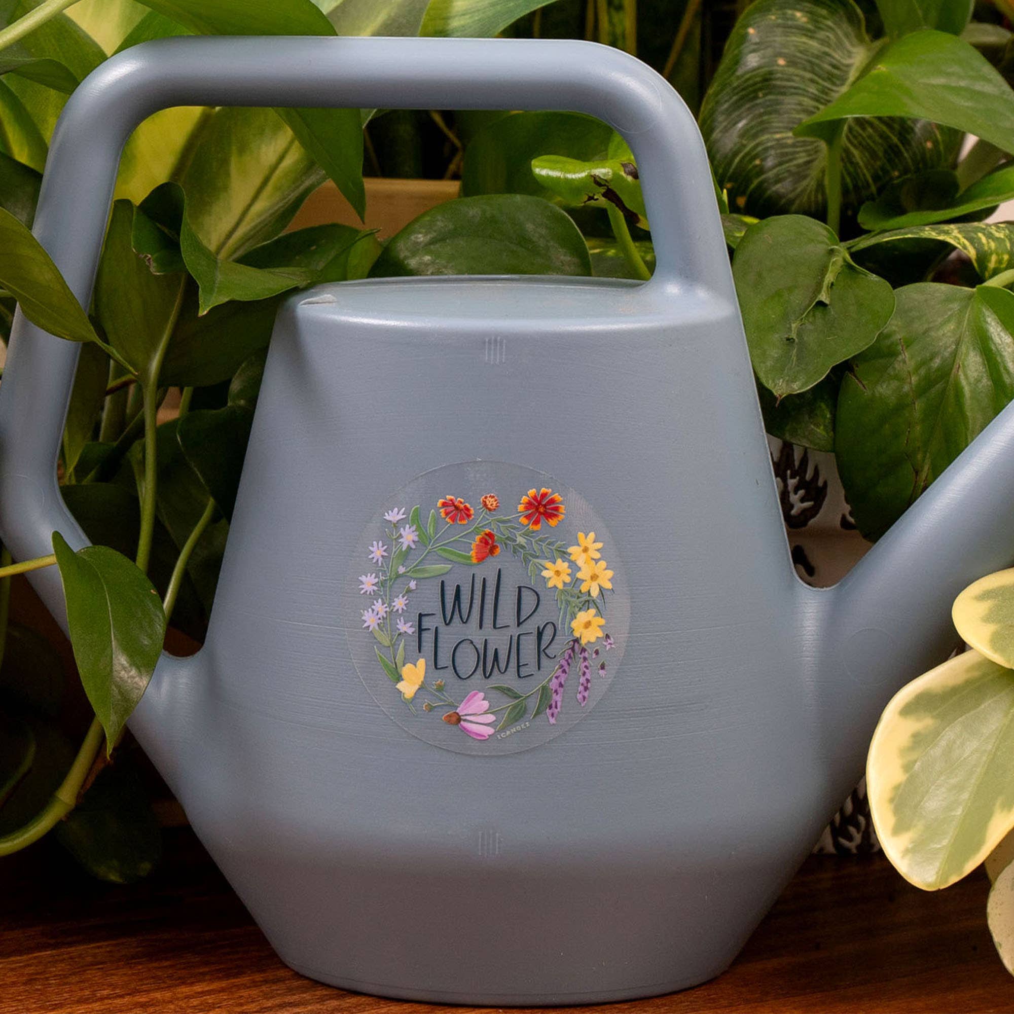 Wildflower Clear Decal Sticker shown on surface