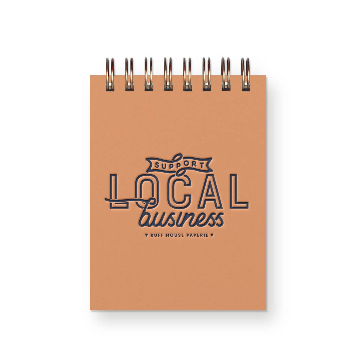 Custom Support Local Business mini jotter notebook design variation