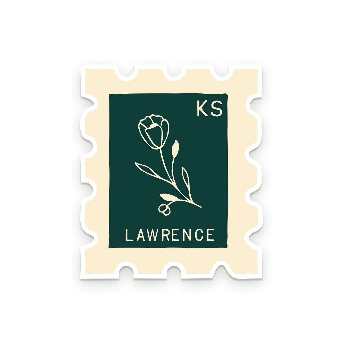 Waco TX stamp sticker alternate design view