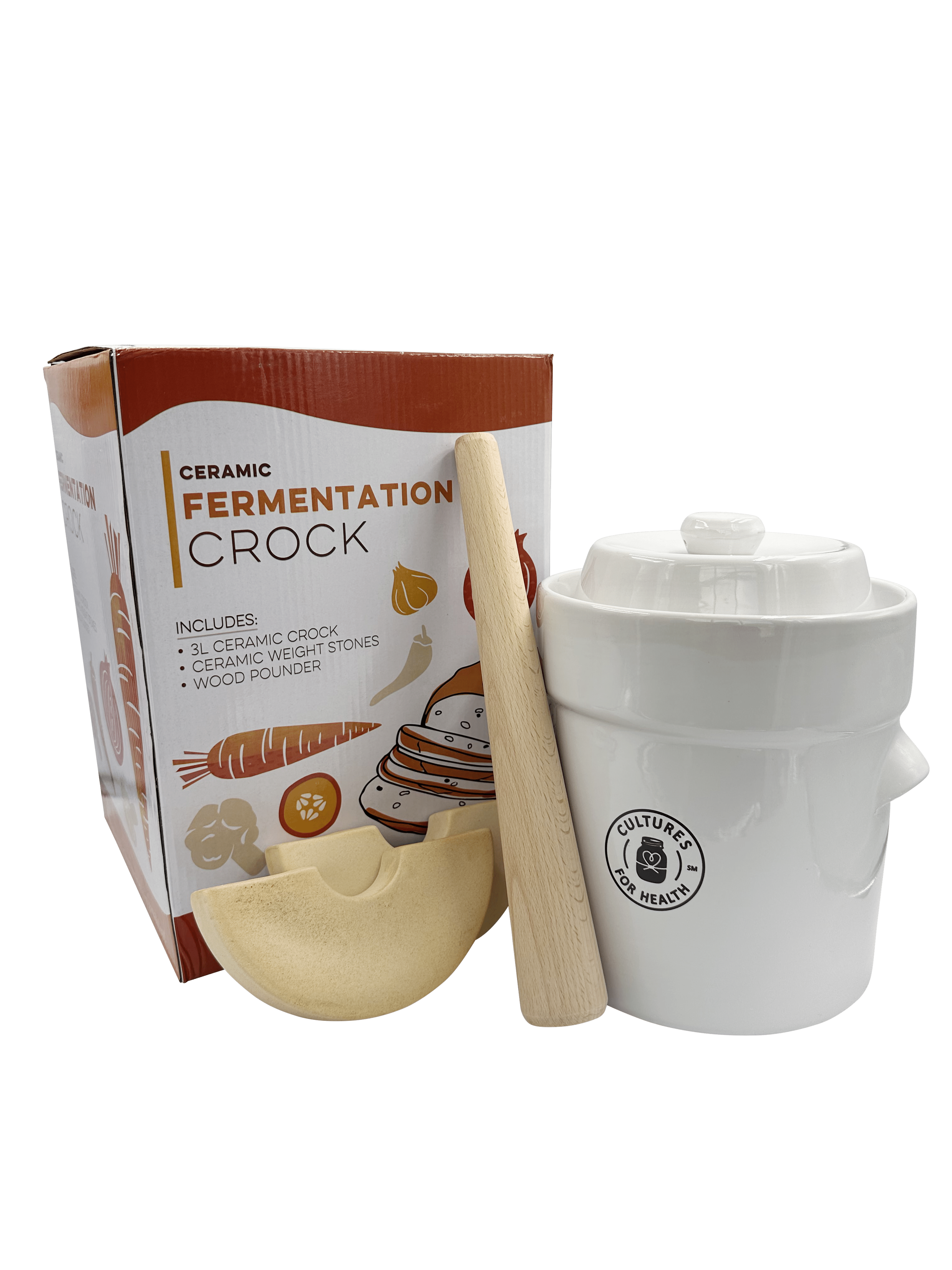 3L Ceramic Fermentation Crock- 2 Pack
