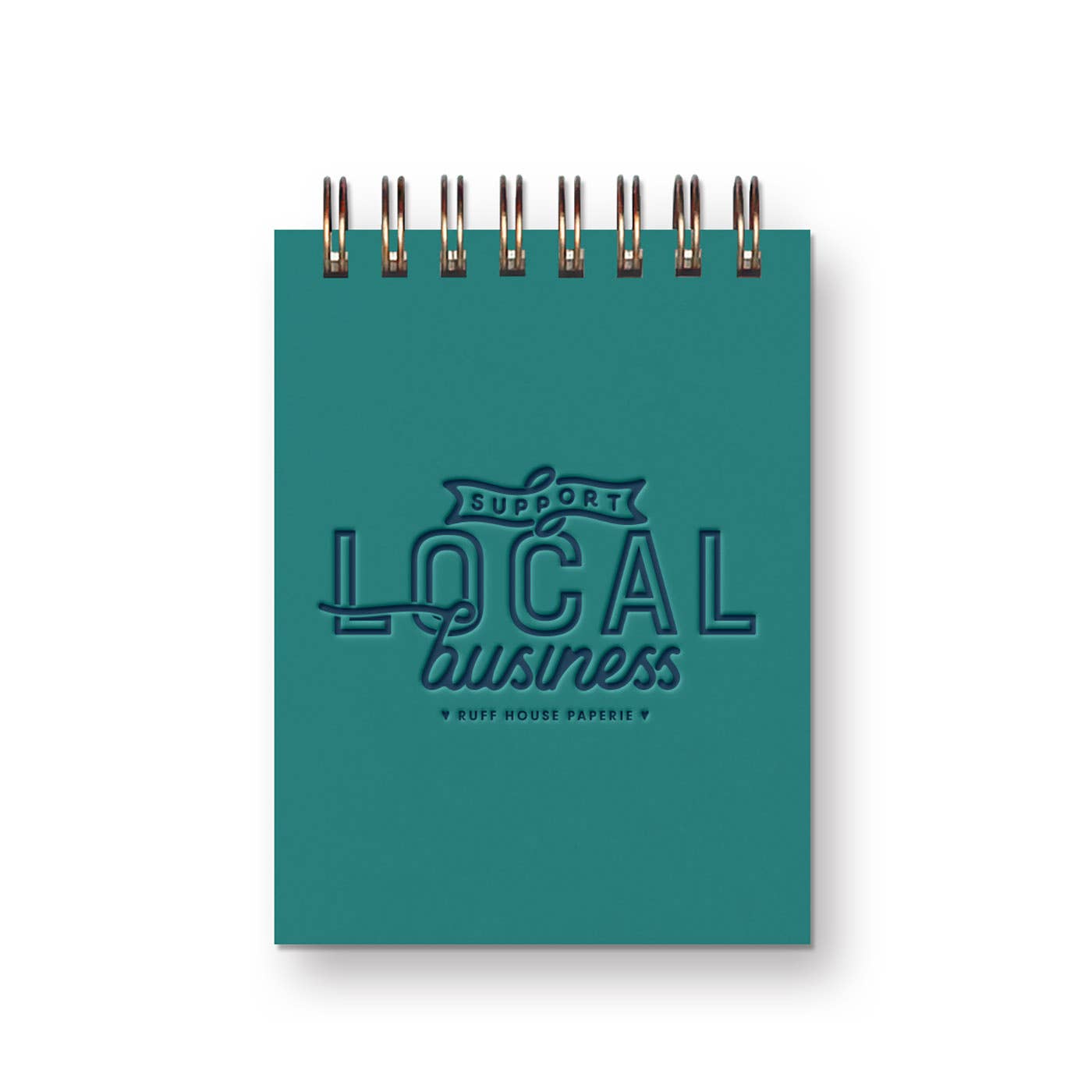 Custom Support Local Business mini jotter notebook lifestyle view