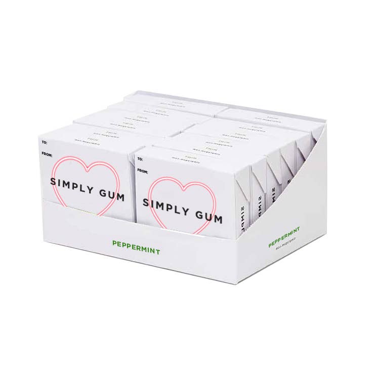 Heart Box Peppermint Gum - Natural + Plastic-Free