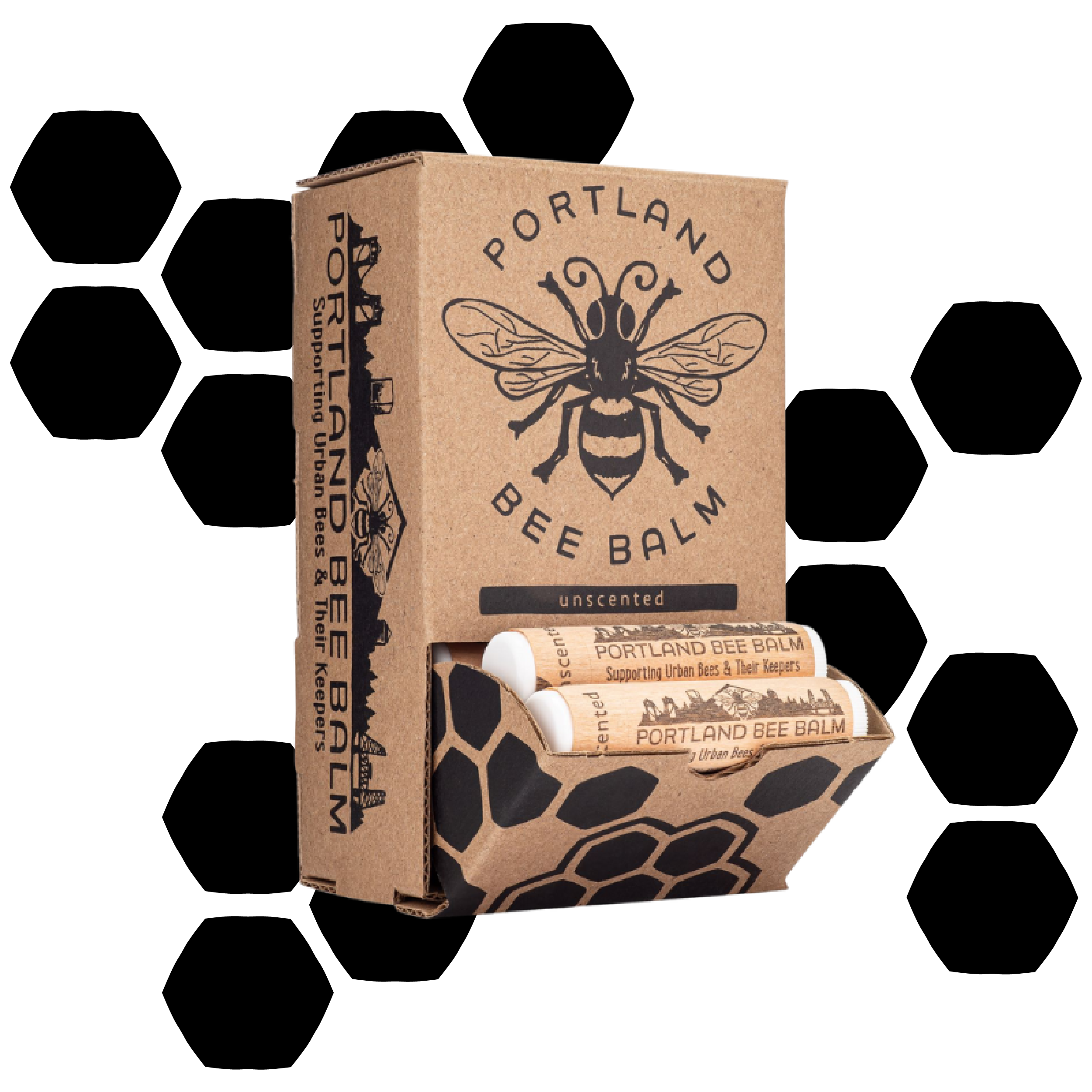 Organic unscented beeswax lip balm single tube