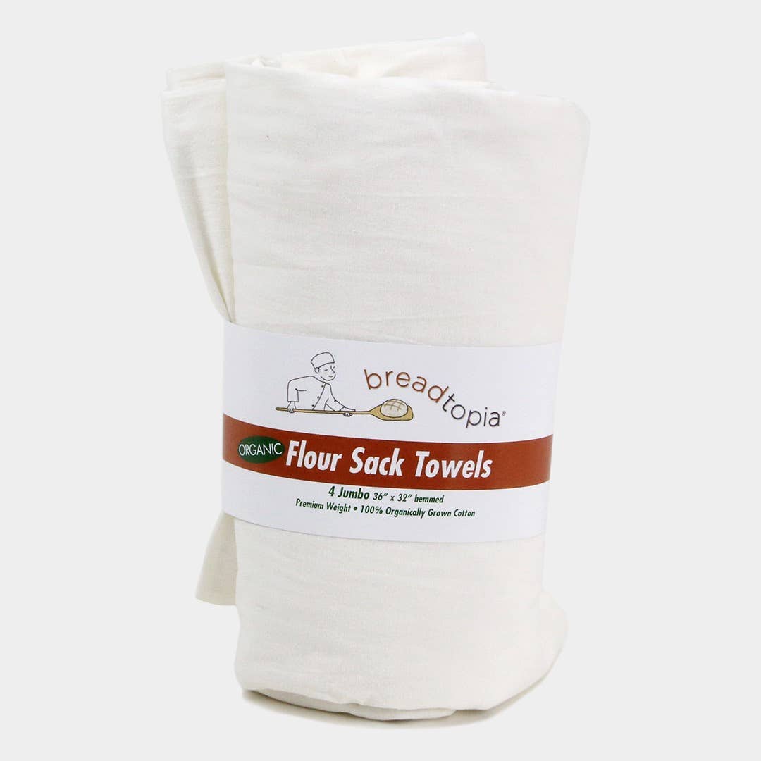 Jumbo organic flour sack towels set of four