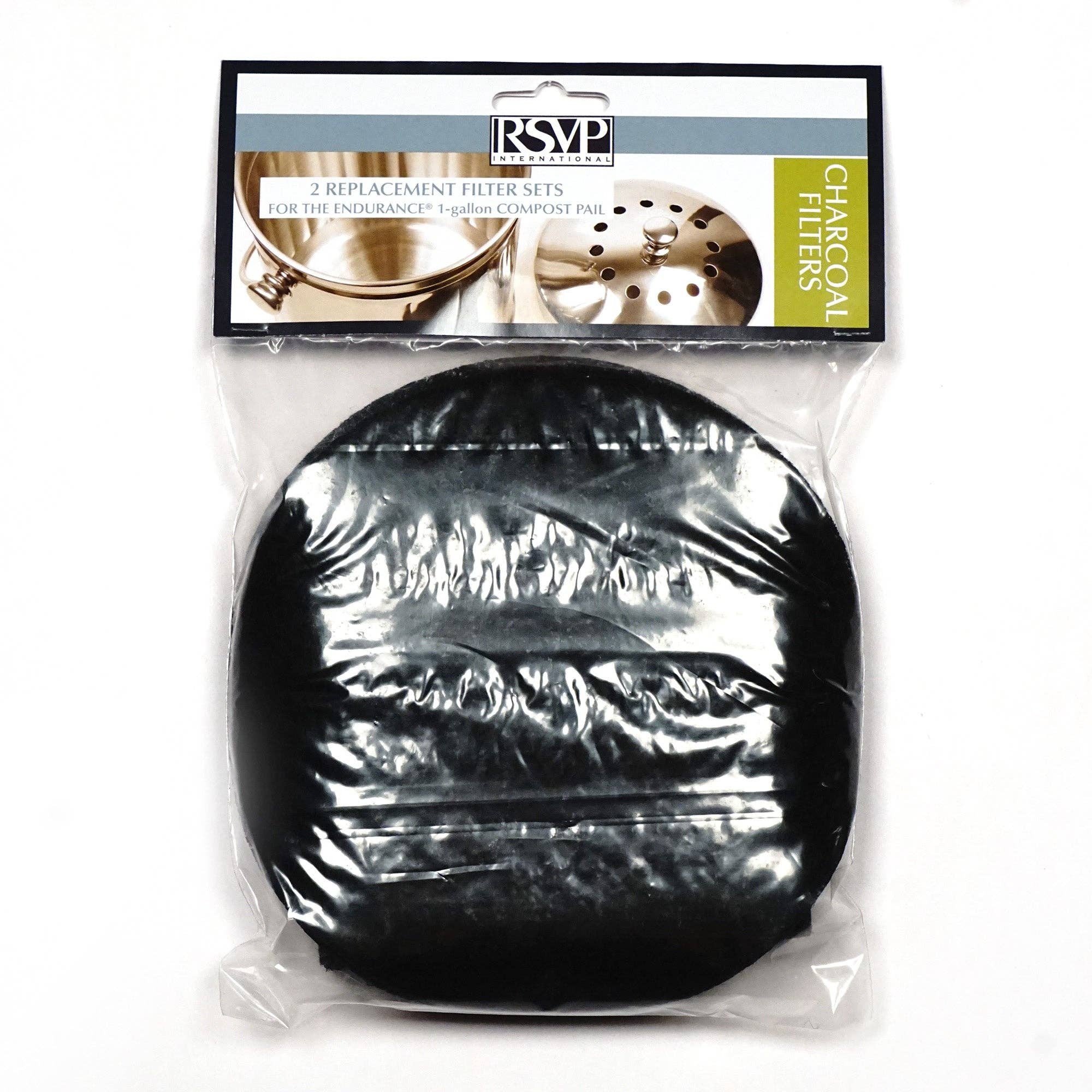 Replacement filter set for compost pail 2 pack