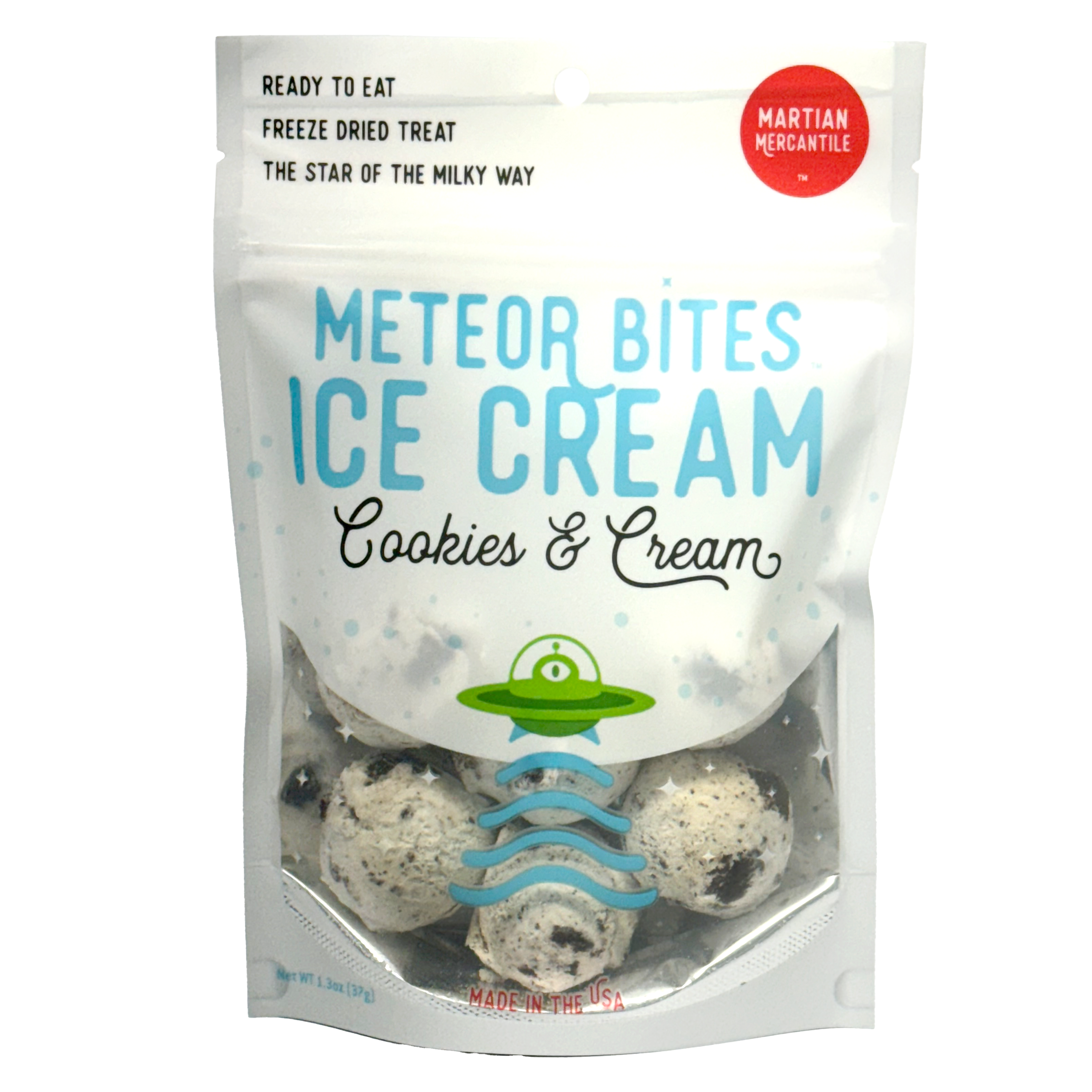 Meteor Bites Freeze Dried Ice Cream Cookies and Cream
