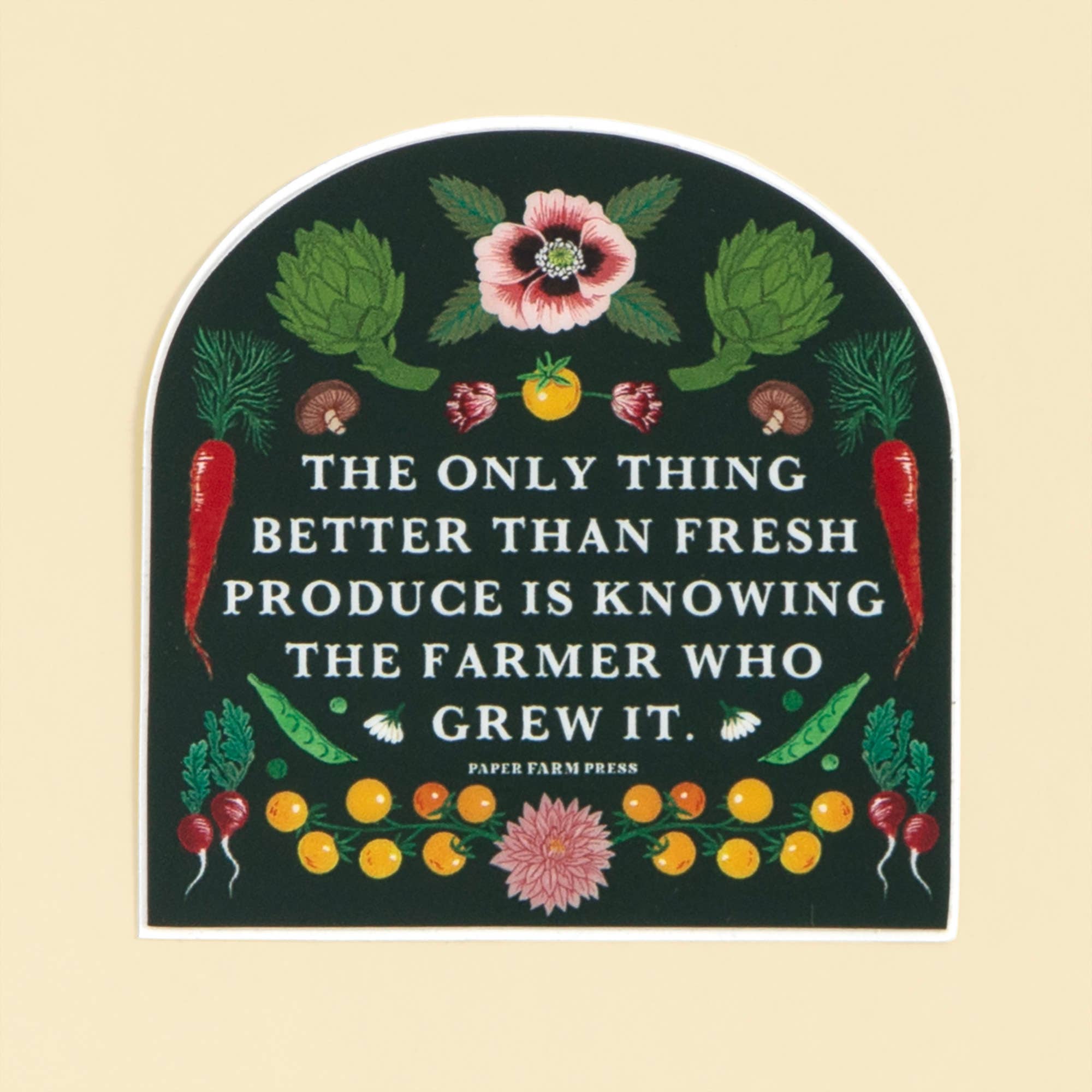 Knowing The Farmer decal sticker with farm design