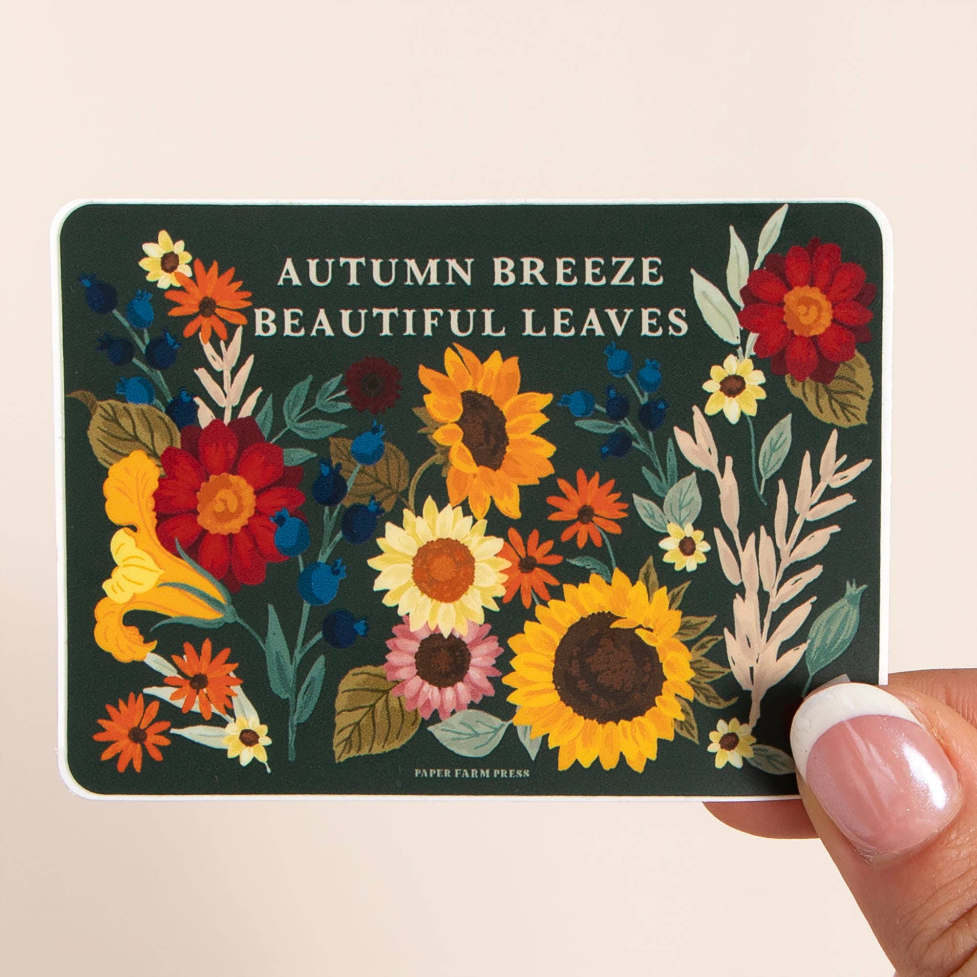 Autumn Breeze Beautiful Leaves Decal Sticker