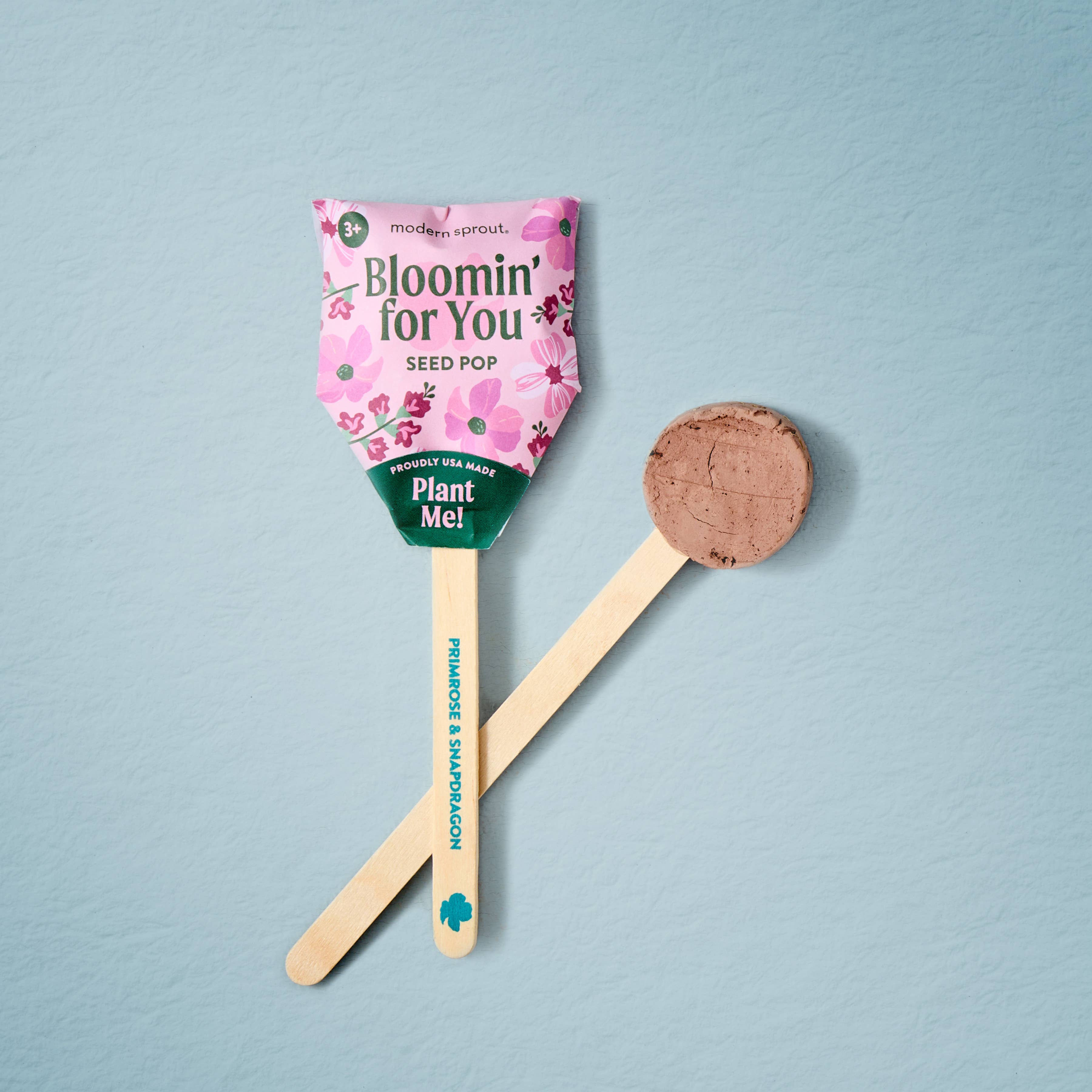 Flower Seed Pops packaging showing seed variety