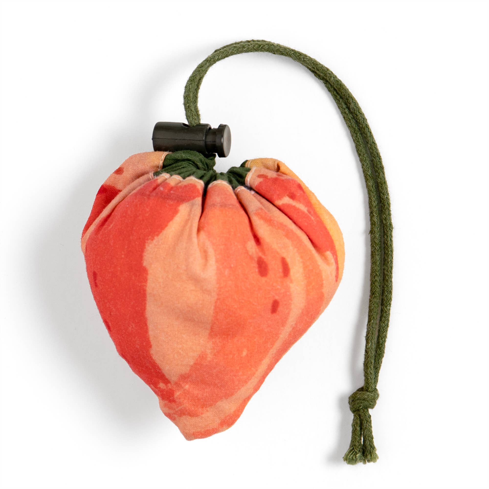 Peach Foldable Market Tote Bag interior view