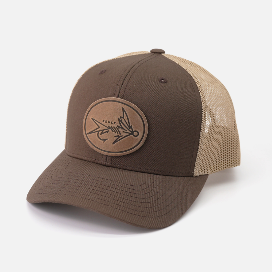Range Fly Icon trucker cap shown at an angle