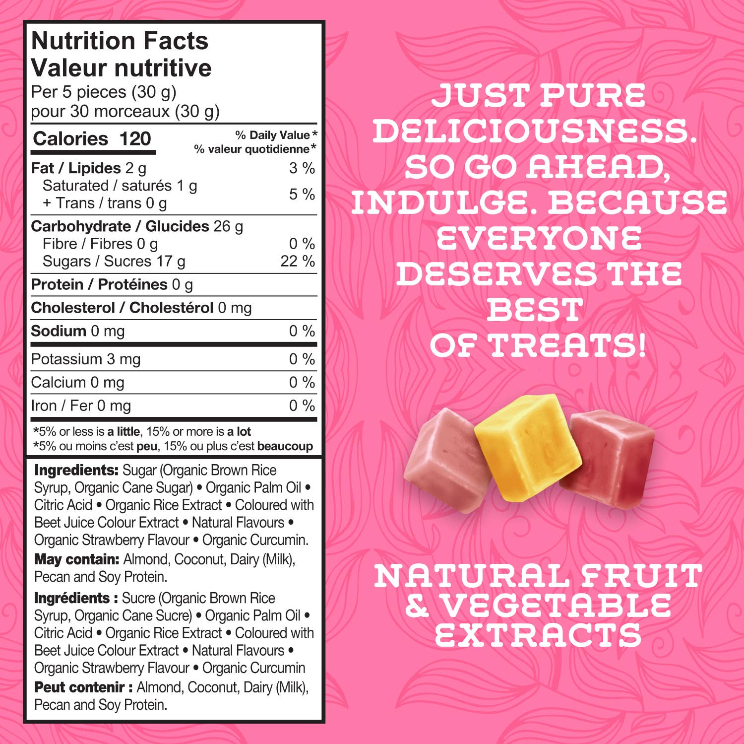 Bulk Organic Chewy Candies , Gluten Free Candy, No Dyes