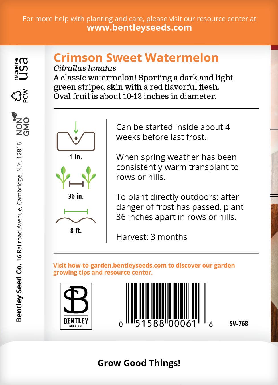 Crimson Sweet Watermelon seeds planting instructions