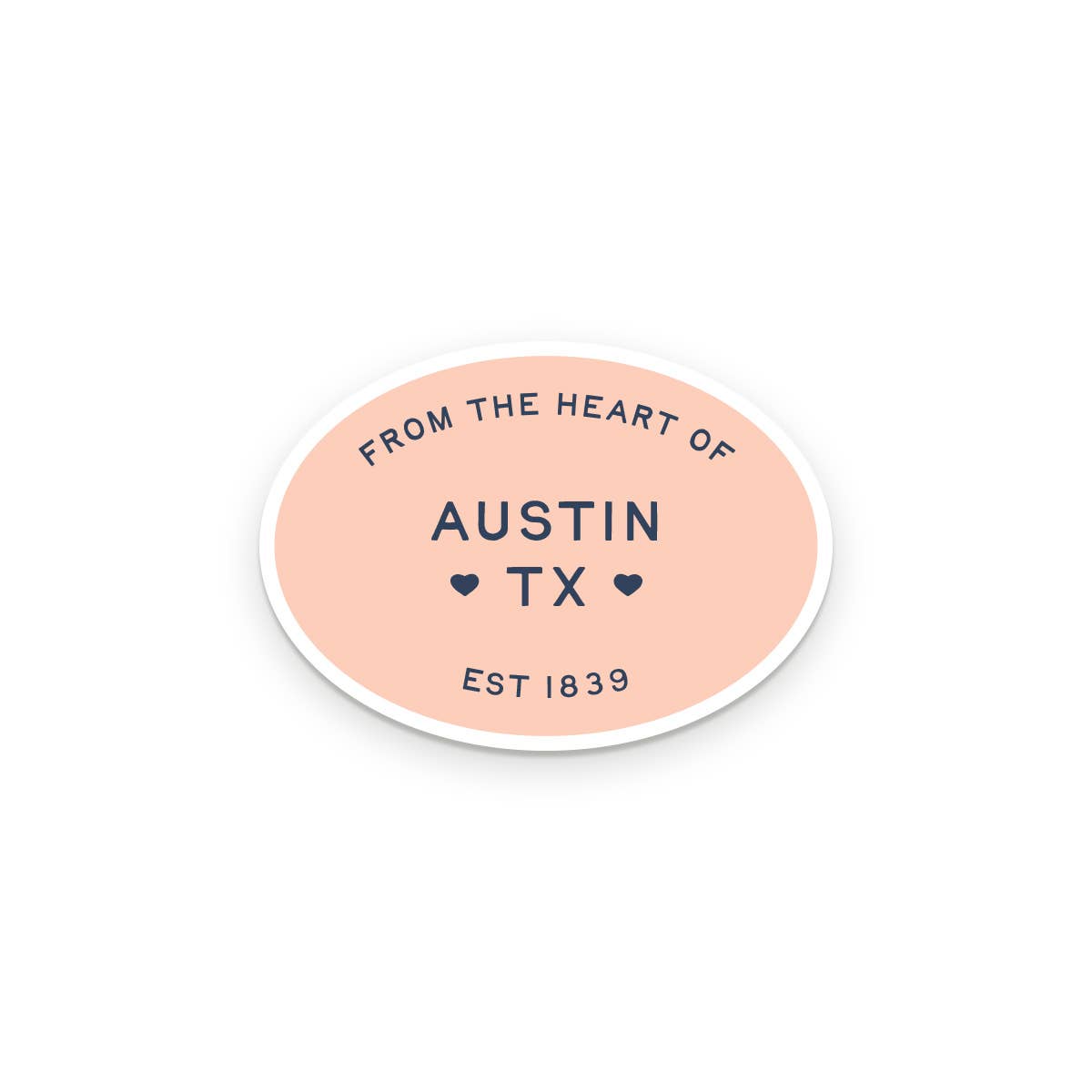 Custom City From The Heart sticker size reference