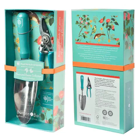 Flora and Fauna Trowel and Pruner with decorative design